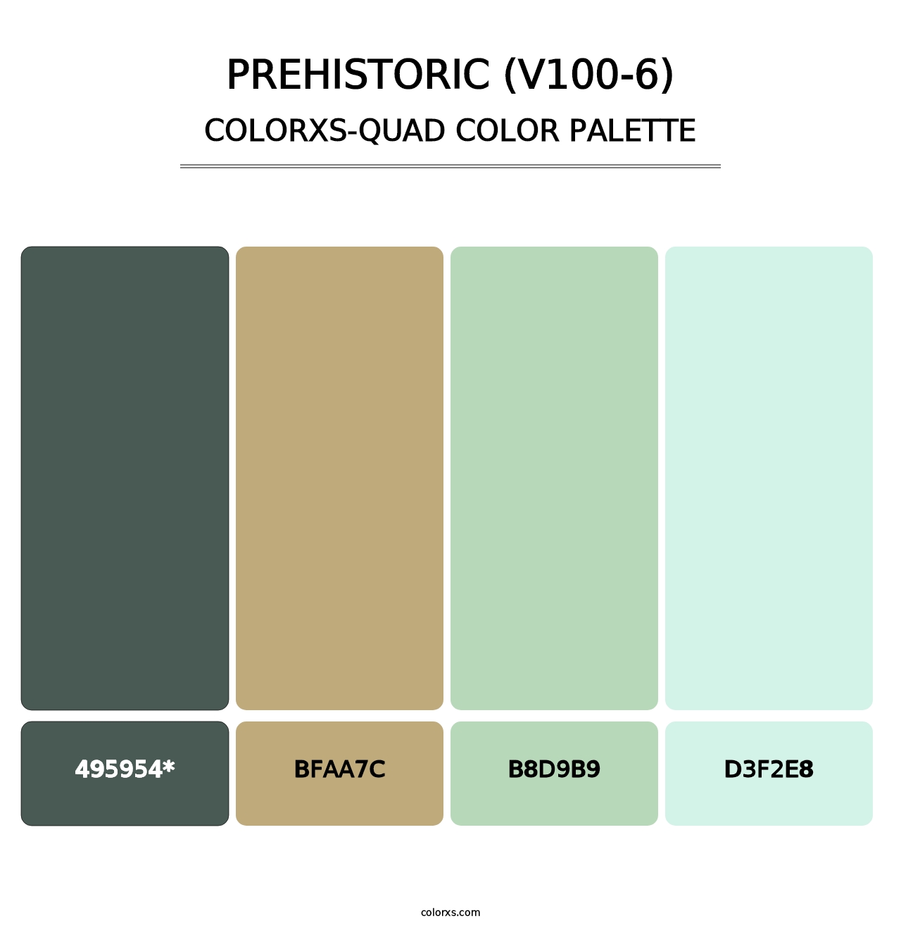 Prehistoric (V100-6) - Colorxs Quad Palette