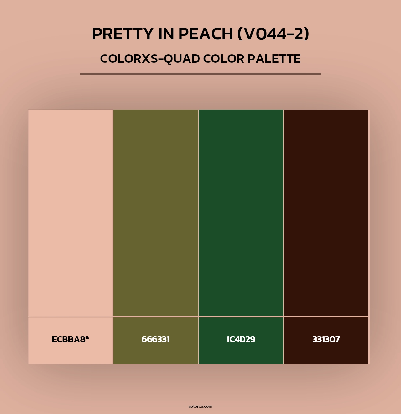 Pretty in Peach (V044-2) - Colorxs Quad Palette