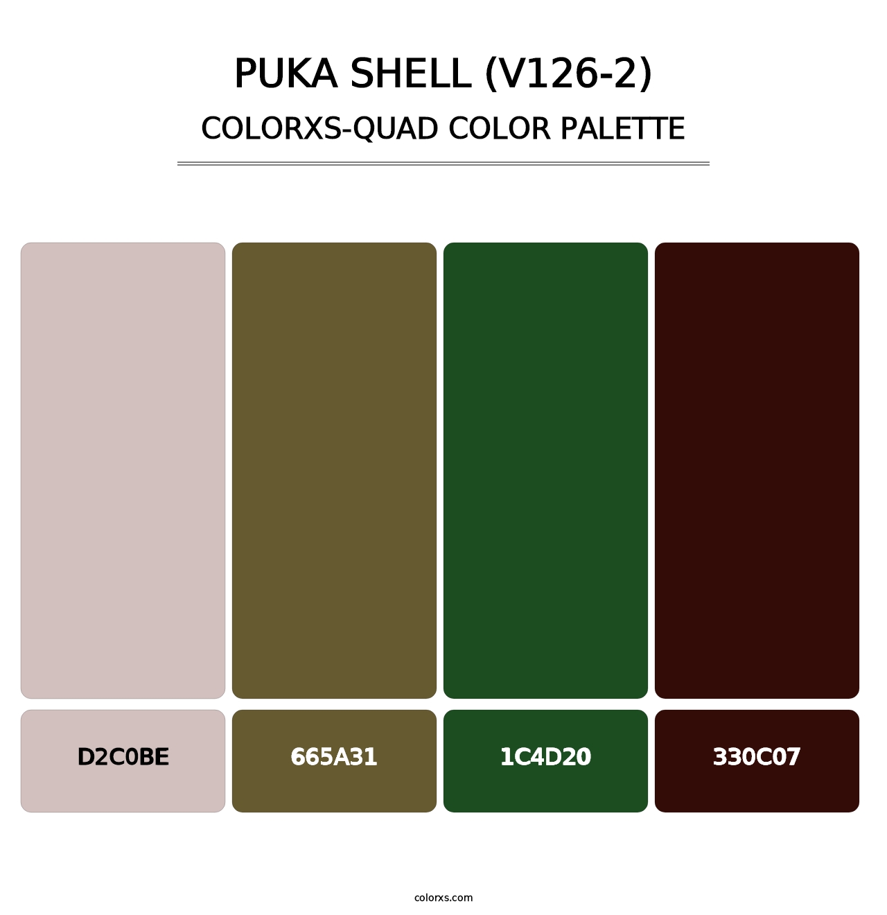Puka Shell (V126-2) - Colorxs Quad Palette