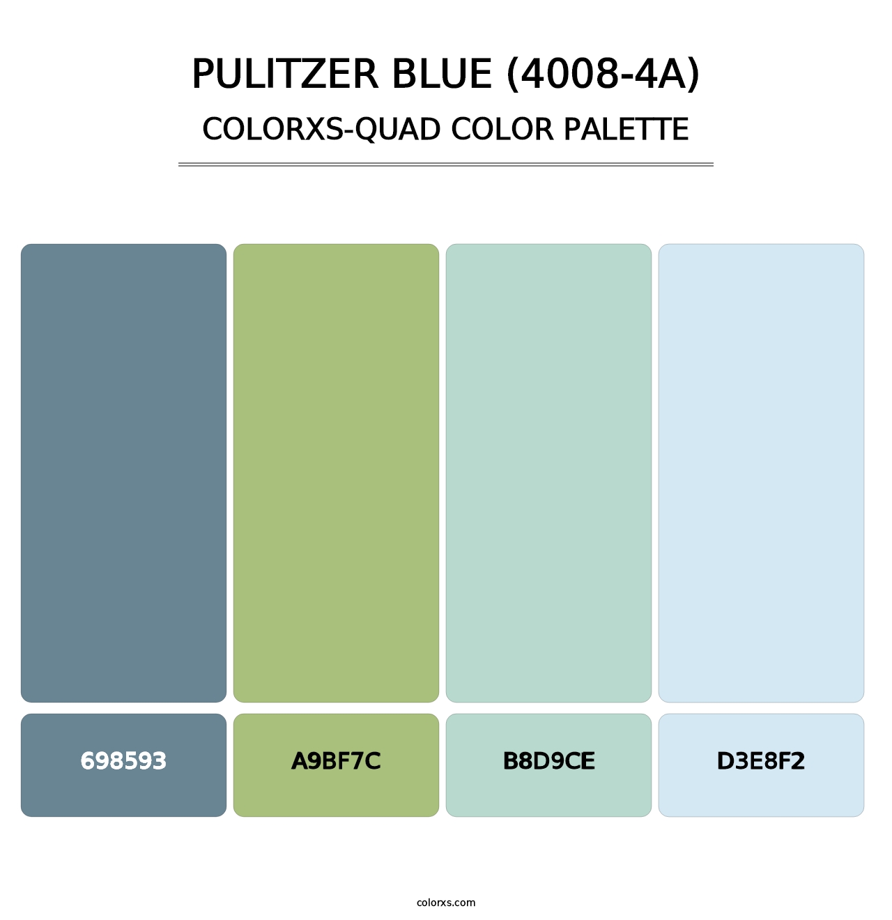Pulitzer Blue (4008-4A) - Colorxs Quad Palette