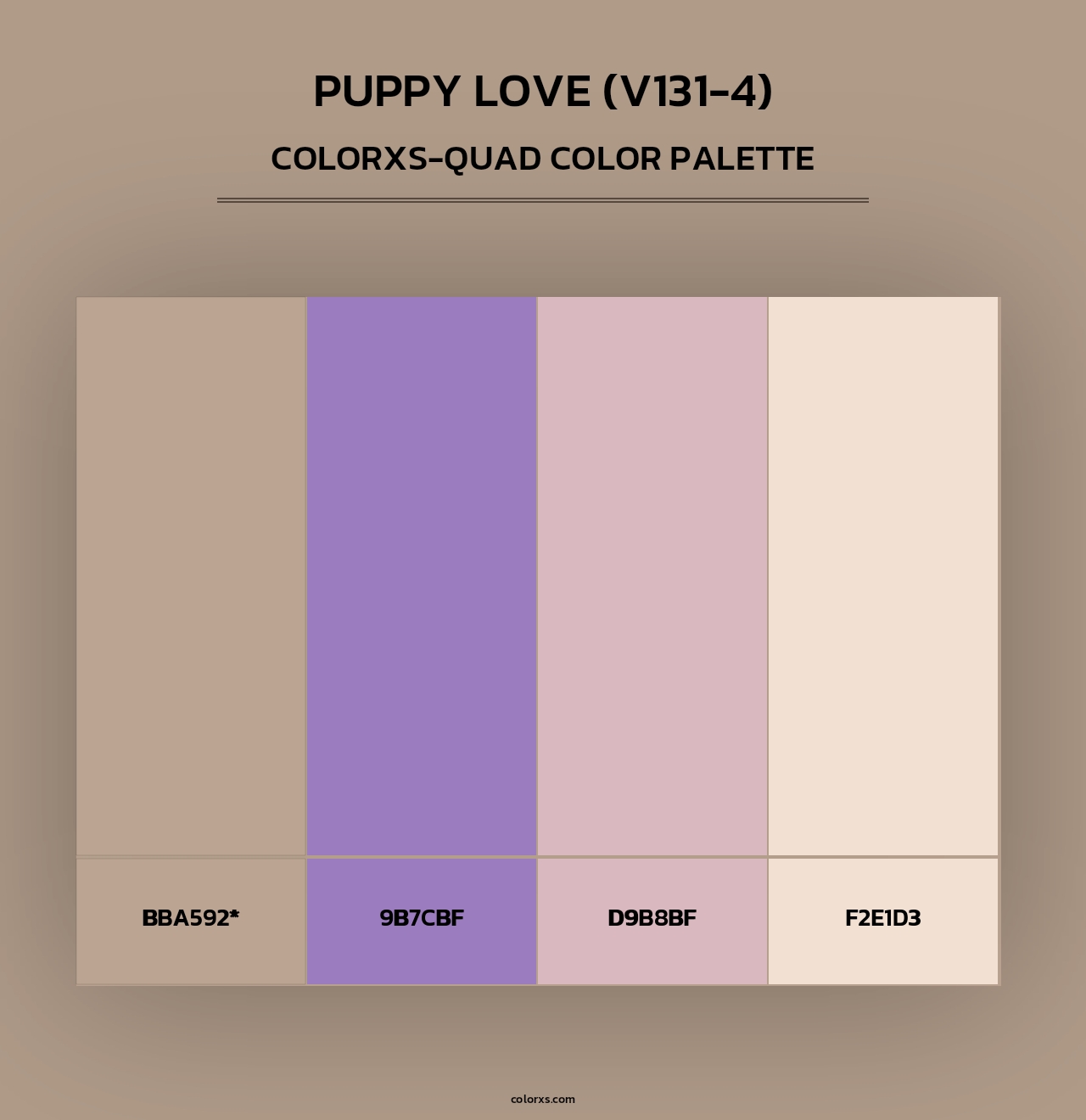 Puppy Love (V131-4) - Colorxs Quad Palette