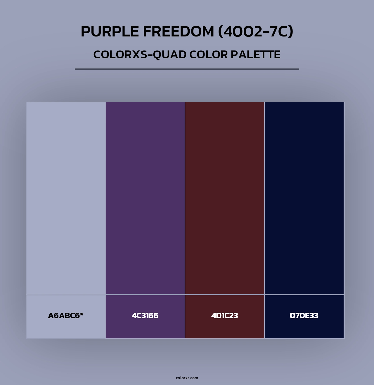 Purple Freedom (4002-7C) - Colorxs Quad Palette