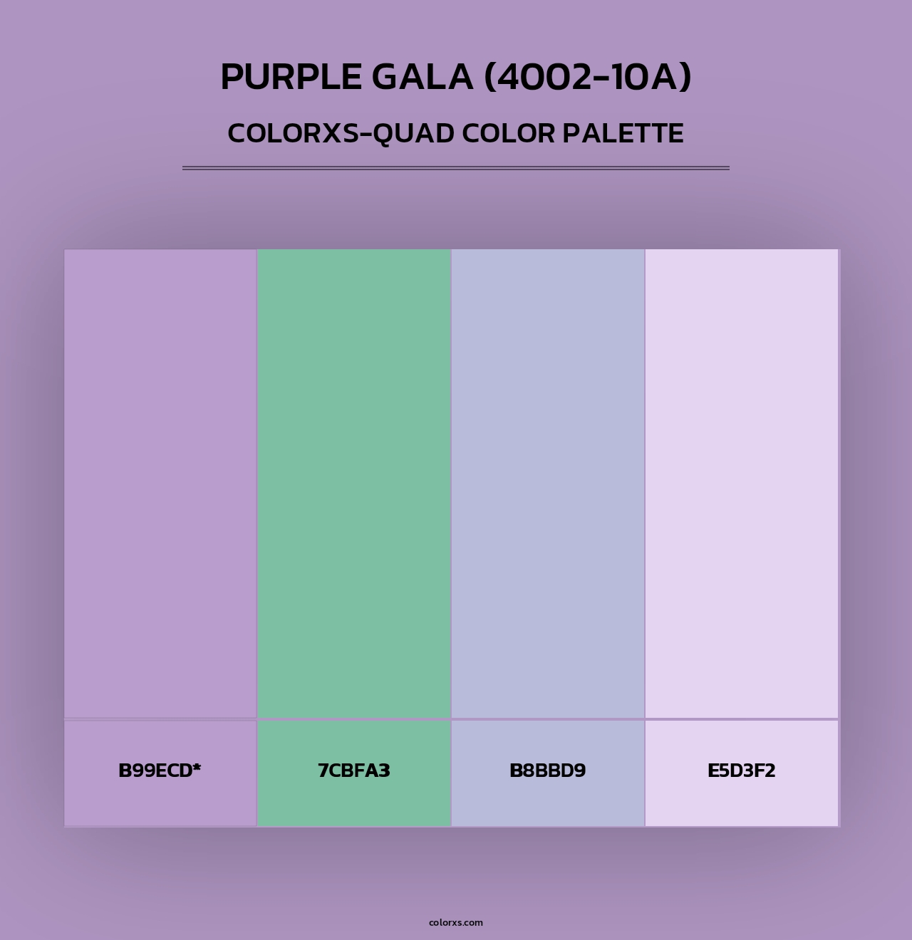 Purple Gala (4002-10A) - Colorxs Quad Palette