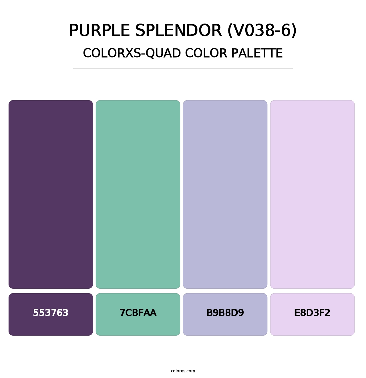 Purple Splendor (V038-6) - Colorxs Quad Palette