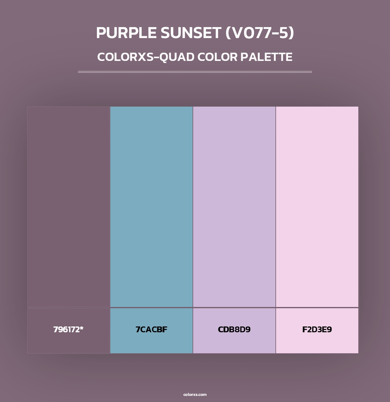 Purple Sunset (V077-5) - Colorxs Quad Palette