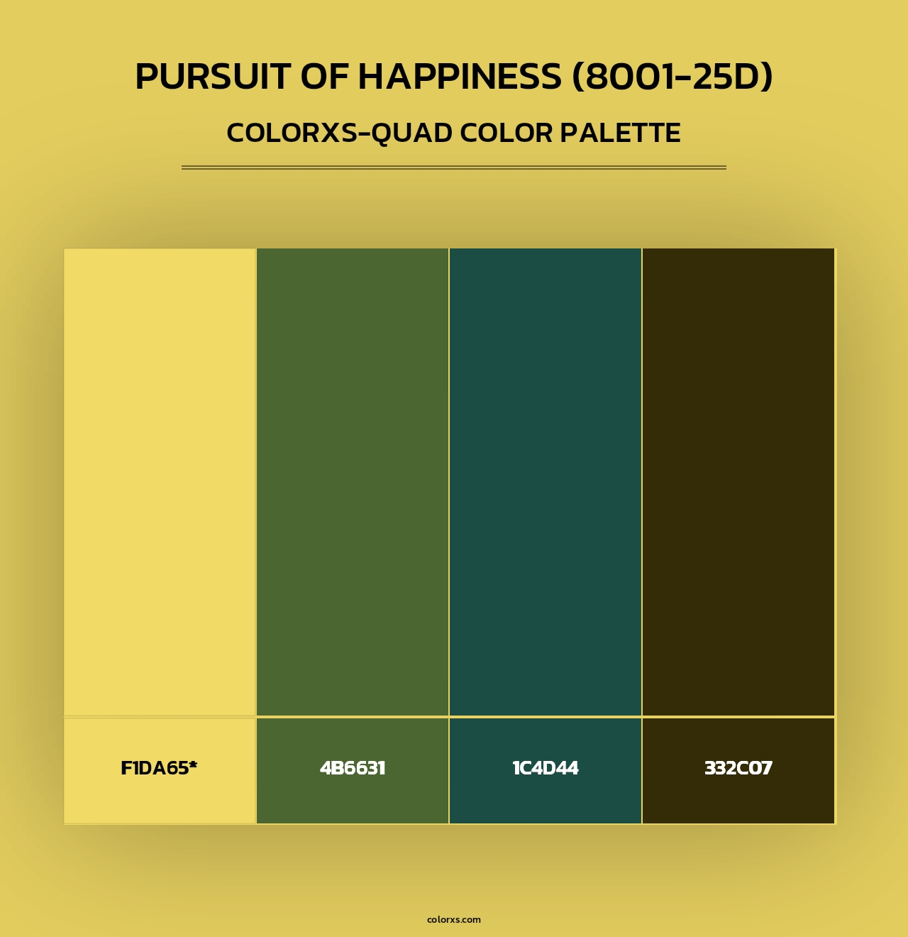 Pursuit of Happiness (8001-25D) - Colorxs Quad Palette