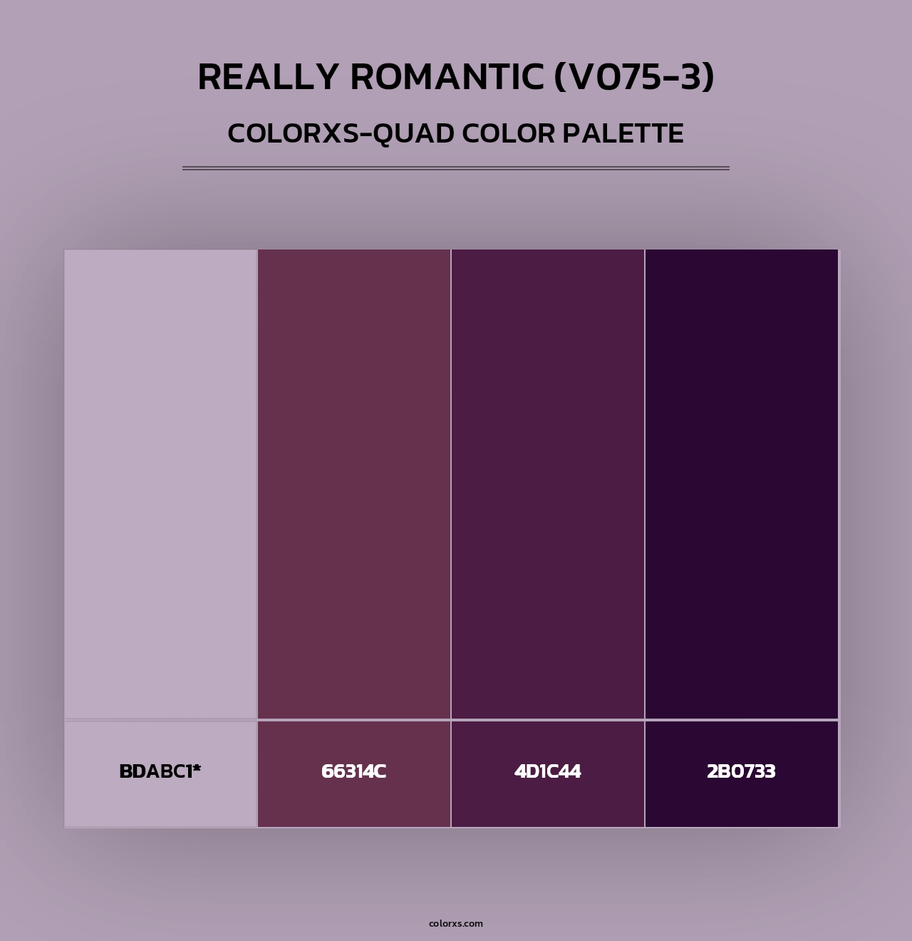 Really Romantic (V075-3) - Colorxs Quad Palette