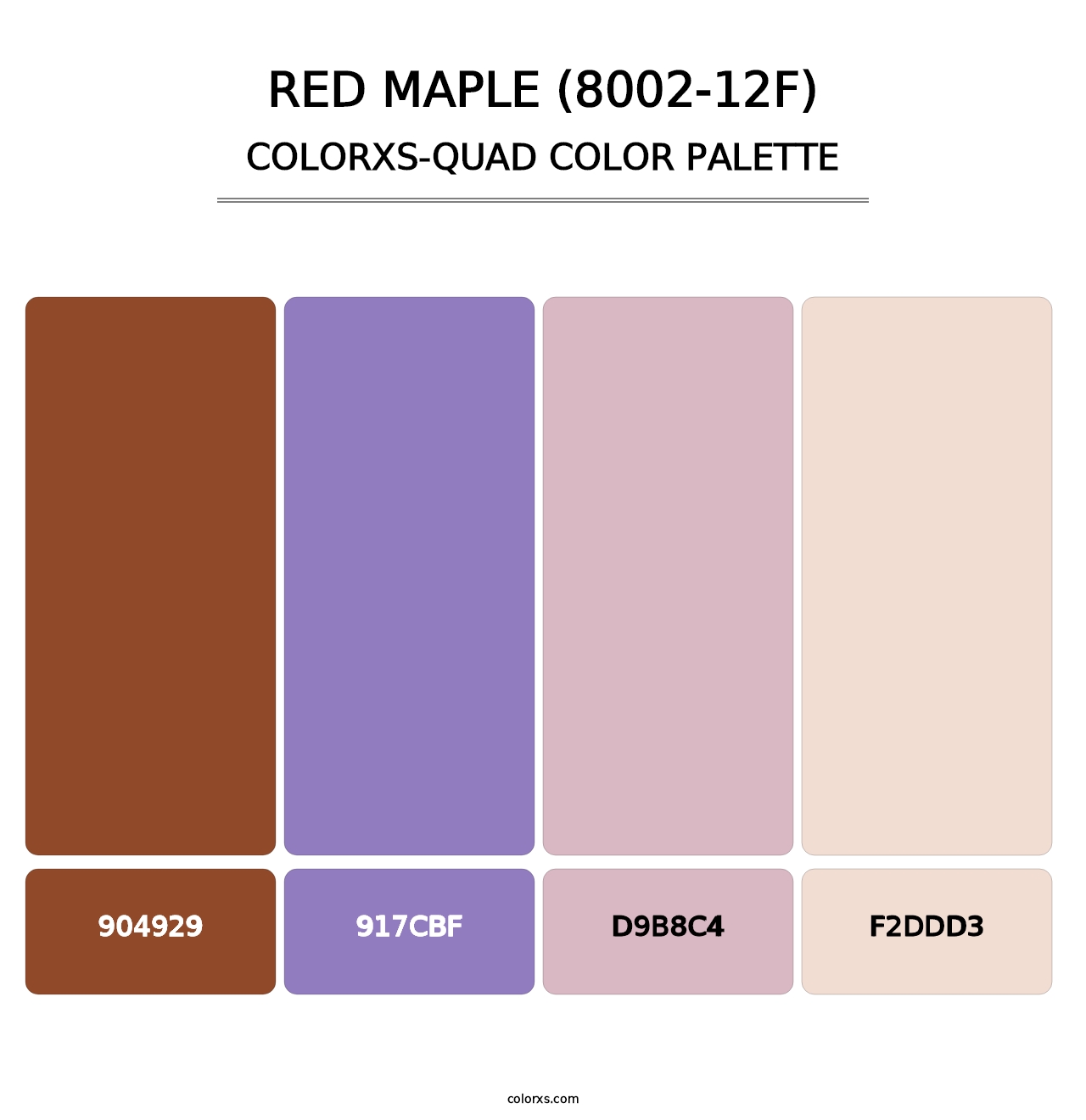 Red Maple (8002-12F) - Colorxs Quad Palette