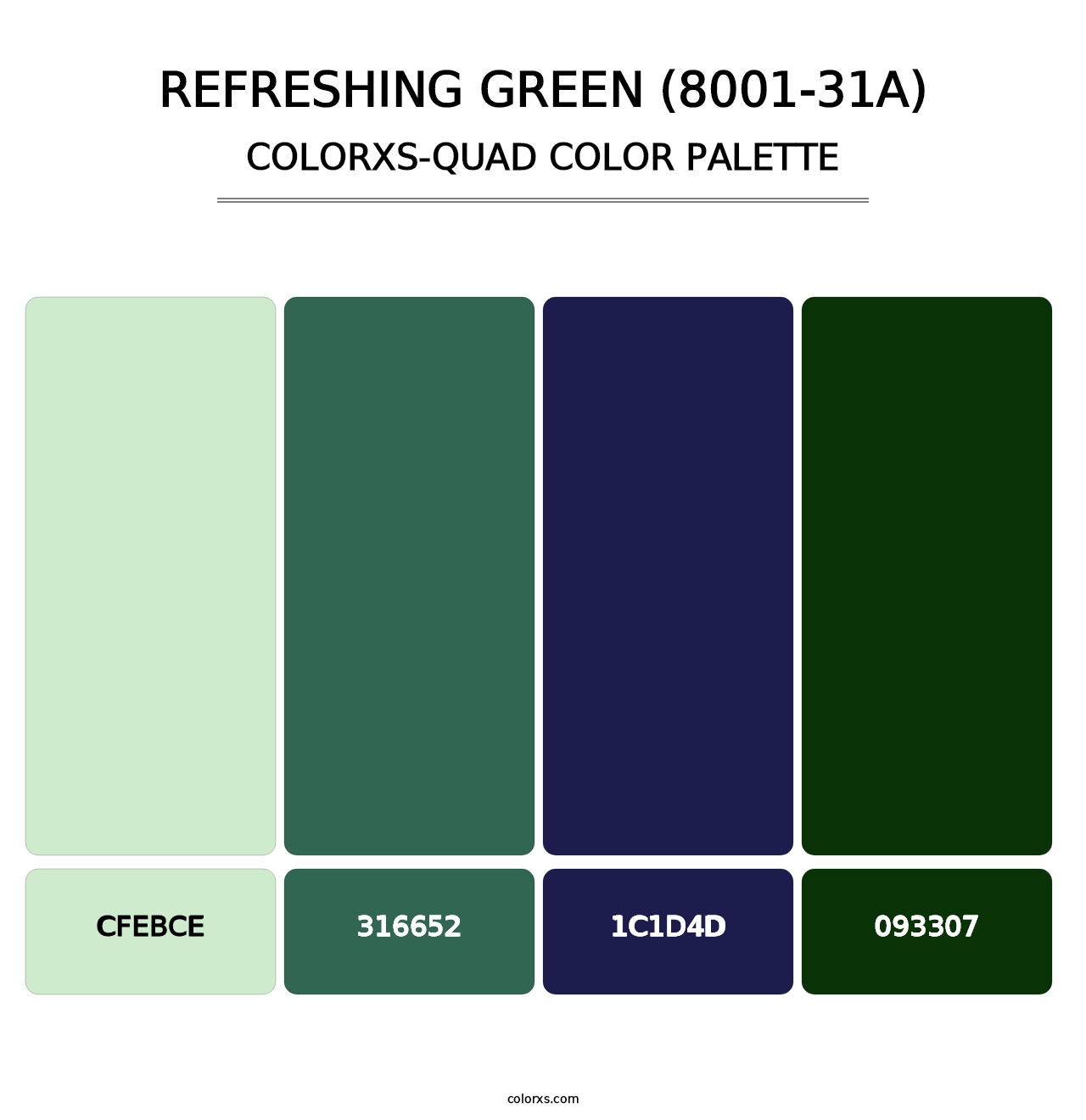 Refreshing Green (8001-31A) - Colorxs Quad Palette