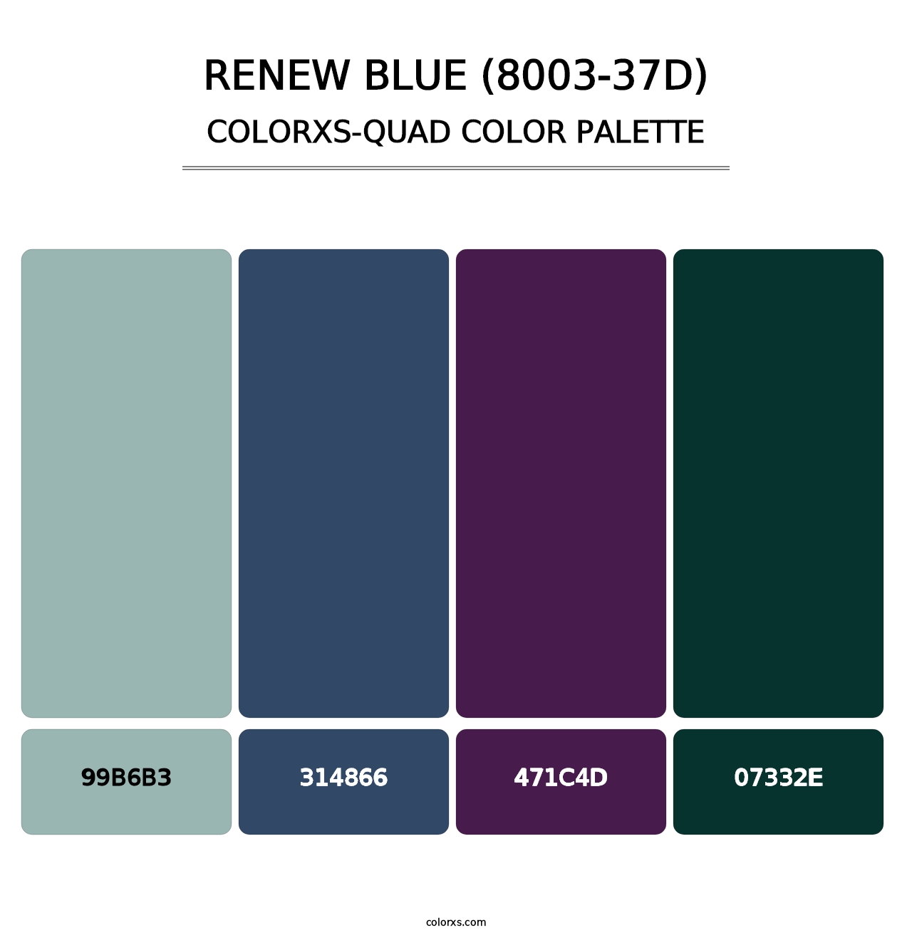 Renew Blue (8003-37D) - Colorxs Quad Palette
