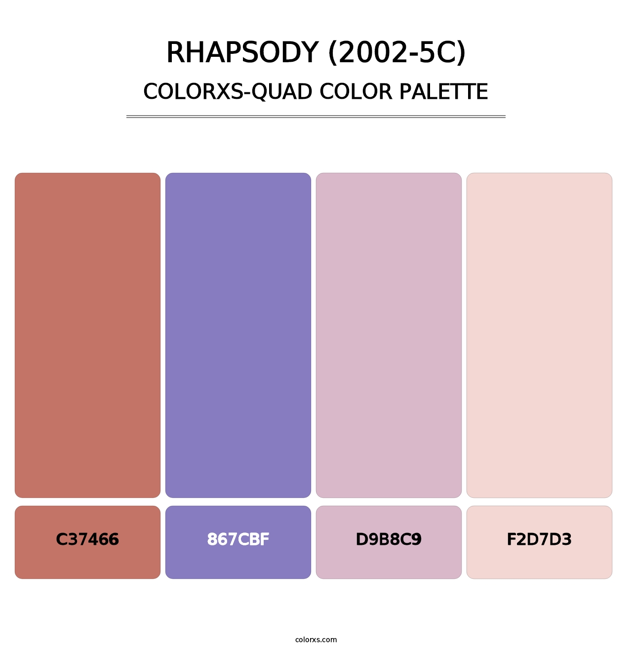 Rhapsody (2002-5C) - Colorxs Quad Palette