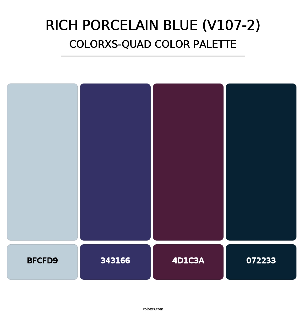 Rich Porcelain Blue (V107-2) - Colorxs Quad Palette