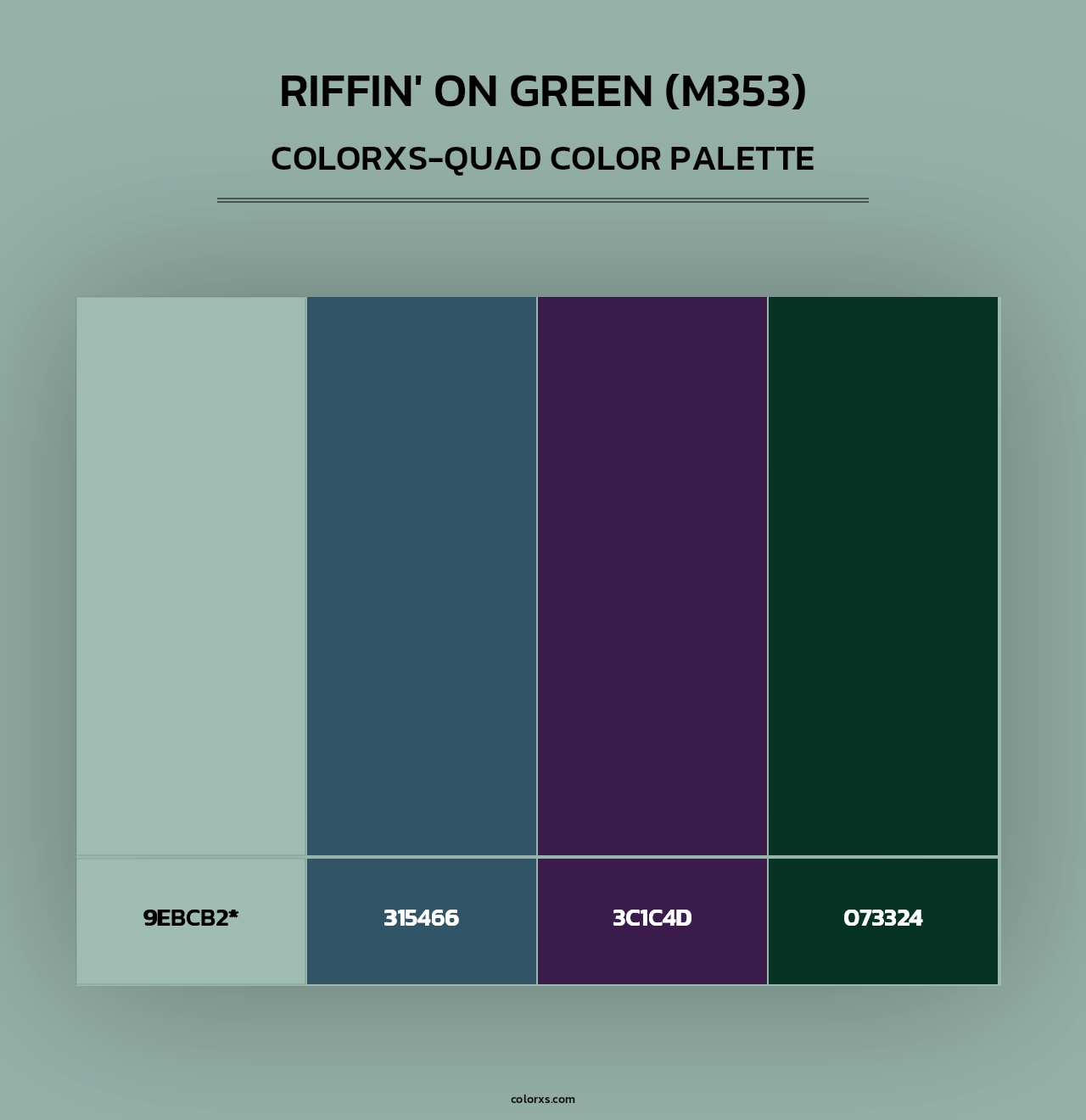 Riffin' on Green (M353) - Colorxs Quad Palette