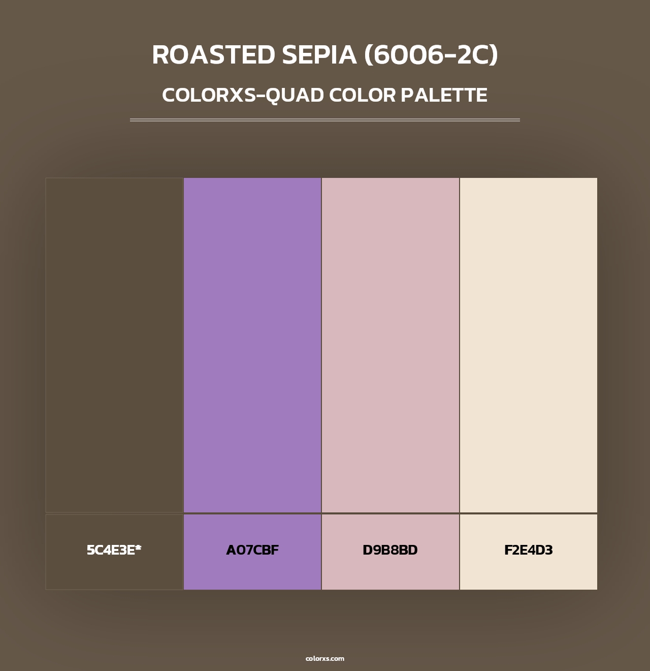 Roasted Sepia (6006-2C) - Colorxs Quad Palette