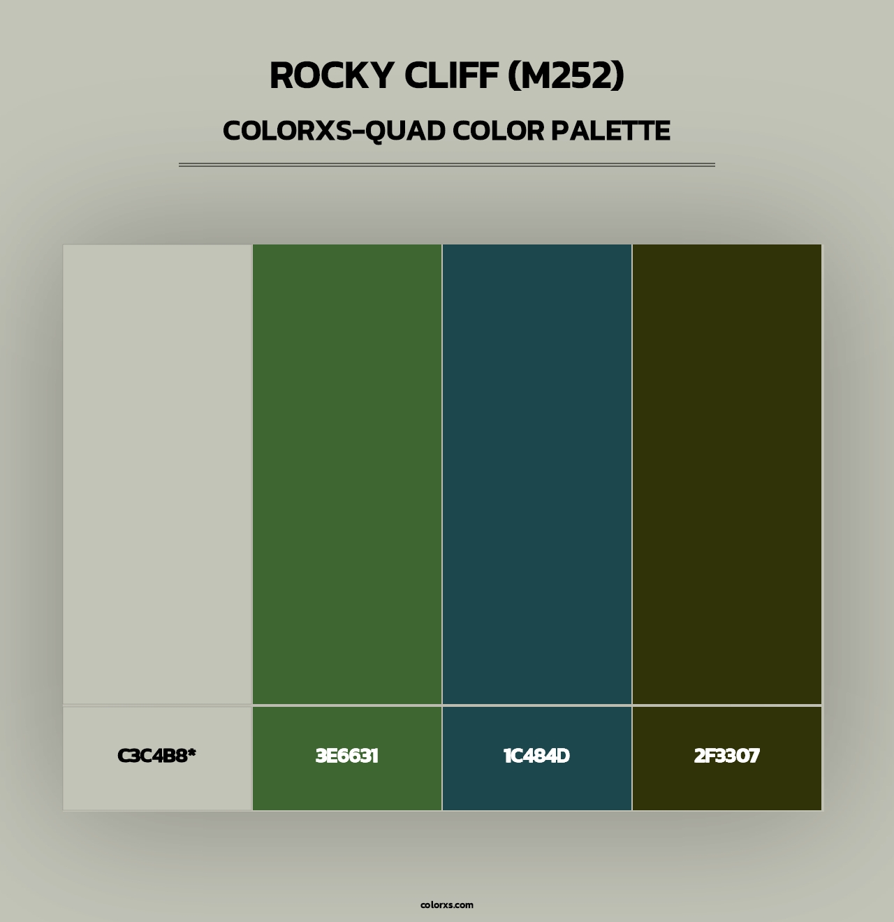 Rocky Cliff (M252) - Colorxs Quad Palette