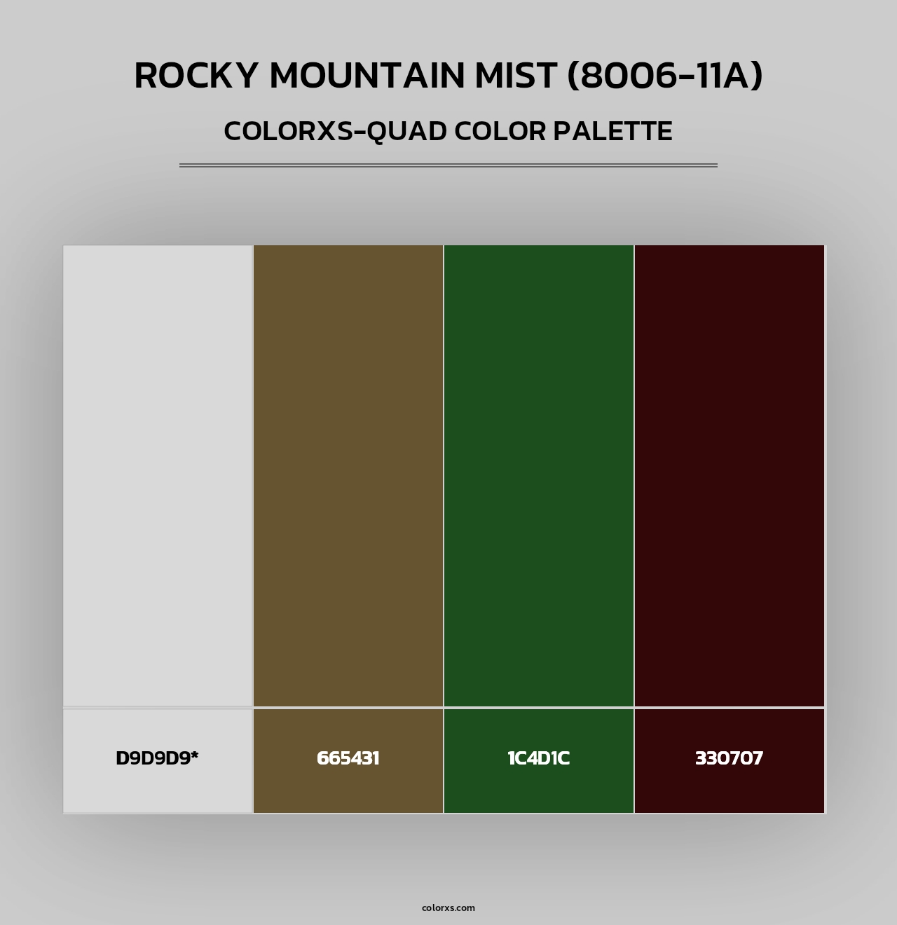 Rocky Mountain Mist (8006-11A) - Colorxs Quad Palette