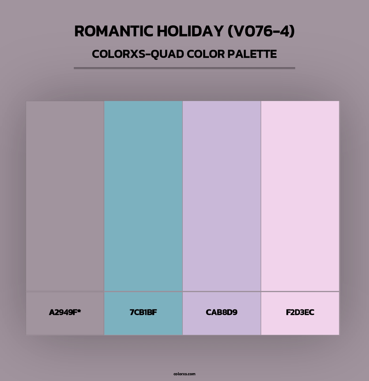 Romantic Holiday (V076-4) - Colorxs Quad Palette