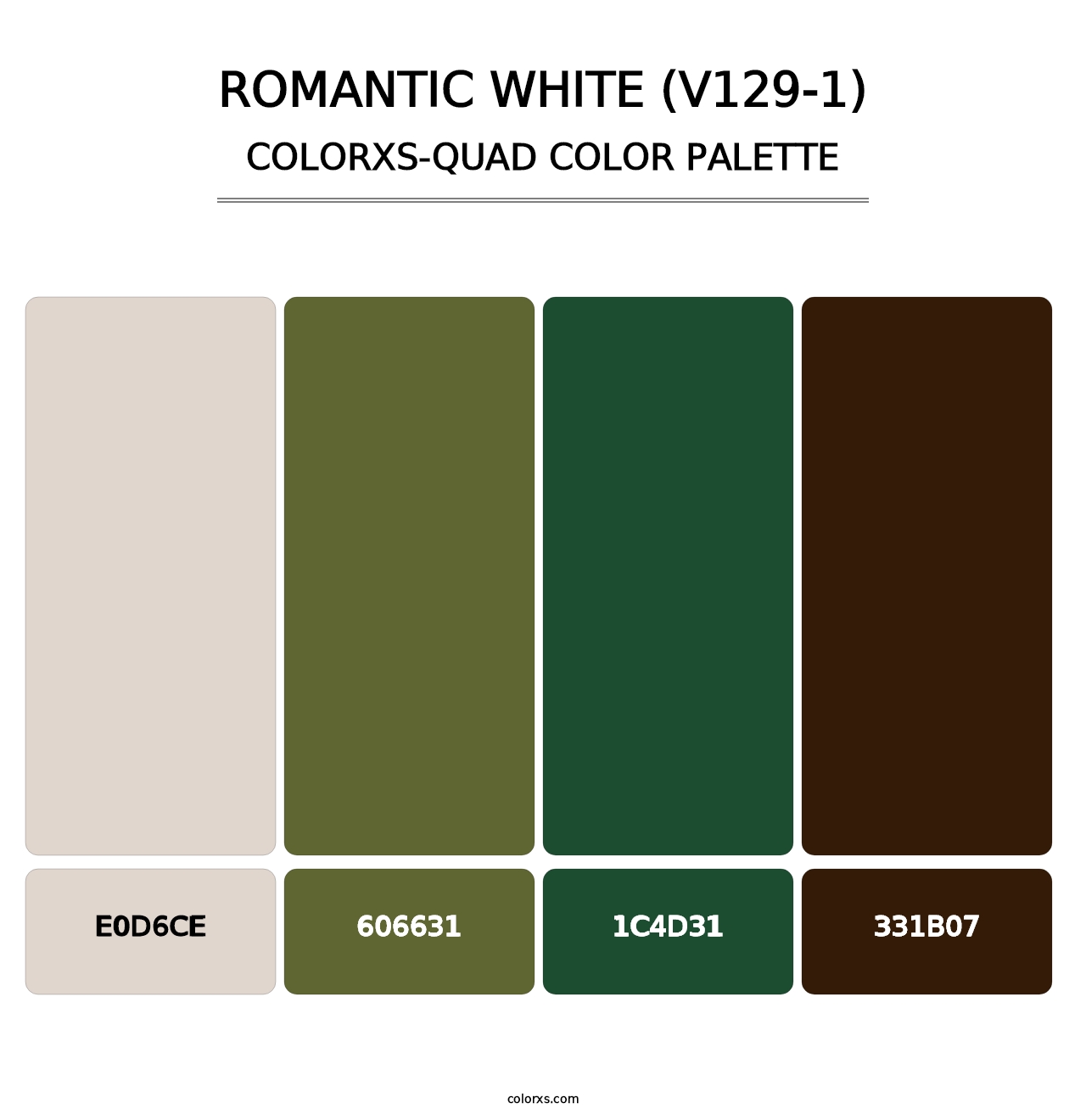 Romantic White (V129-1) - Colorxs Quad Palette