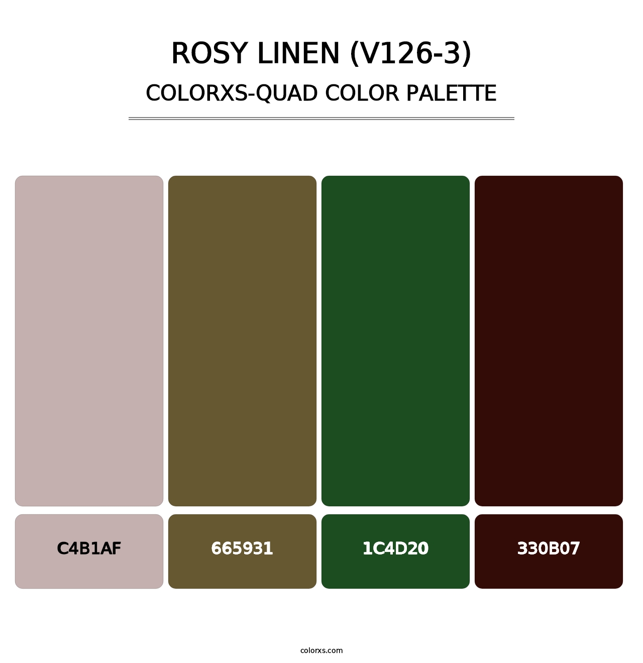Rosy Linen (V126-3) - Colorxs Quad Palette