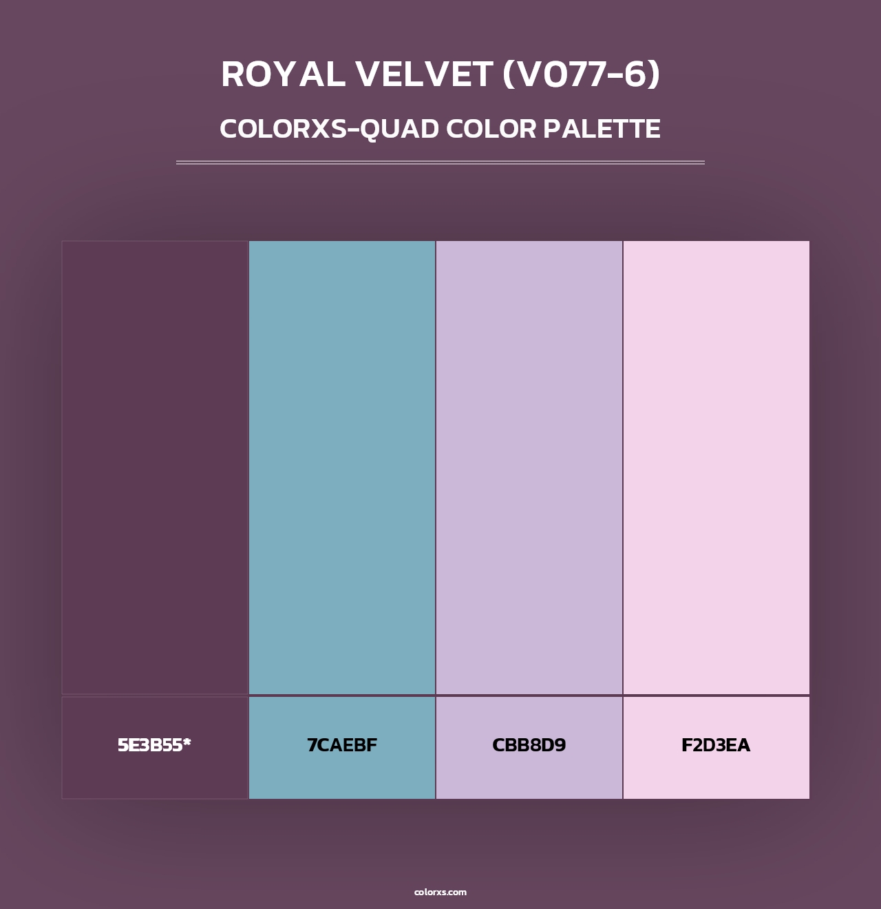 Royal Velvet (V077-6) - Colorxs Quad Palette