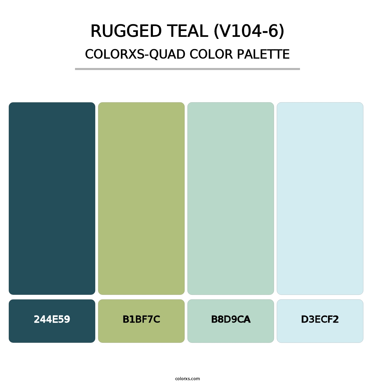 Rugged Teal (V104-6) - Colorxs Quad Palette