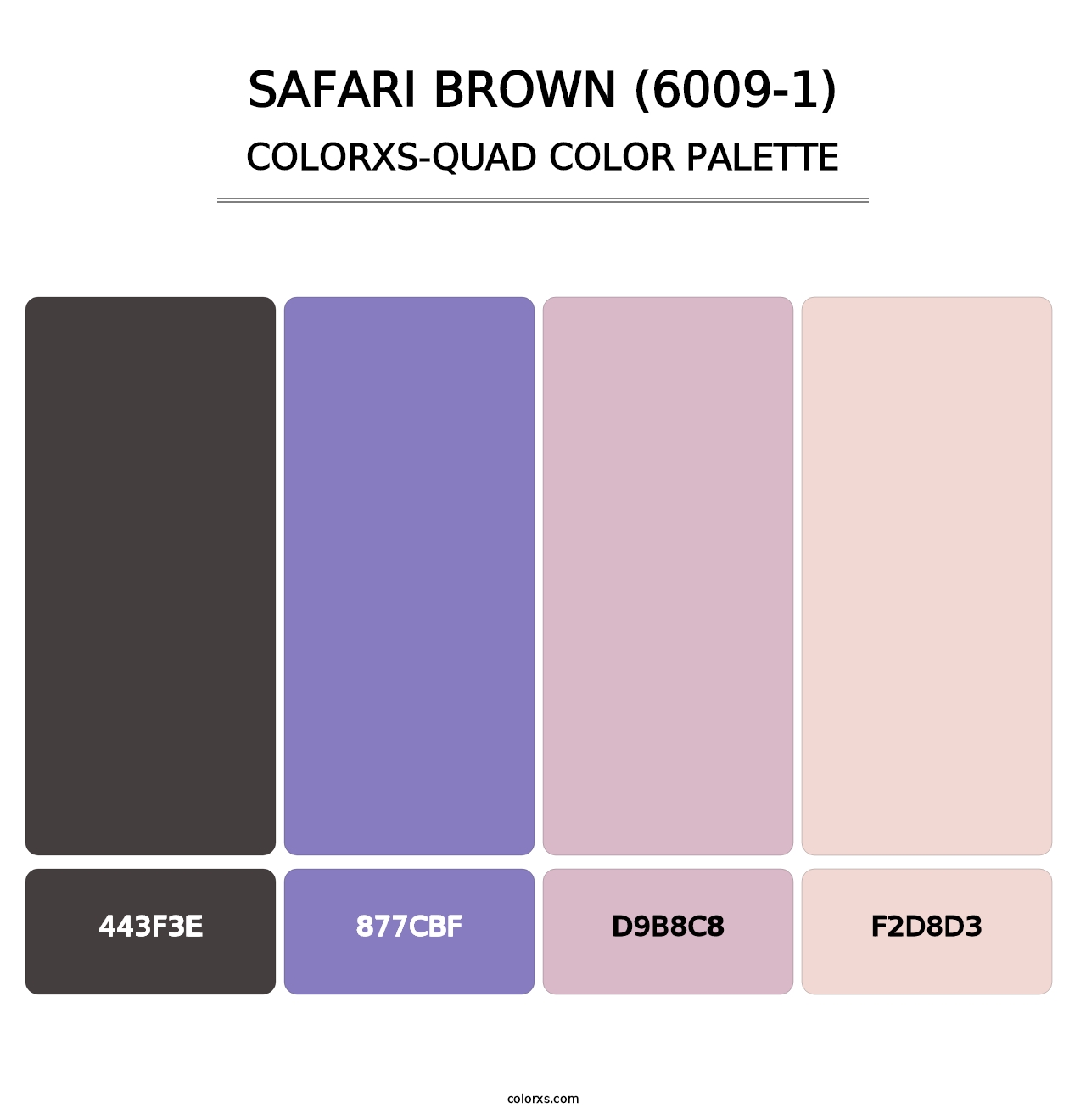 Safari Brown (6009-1) - Colorxs Quad Palette