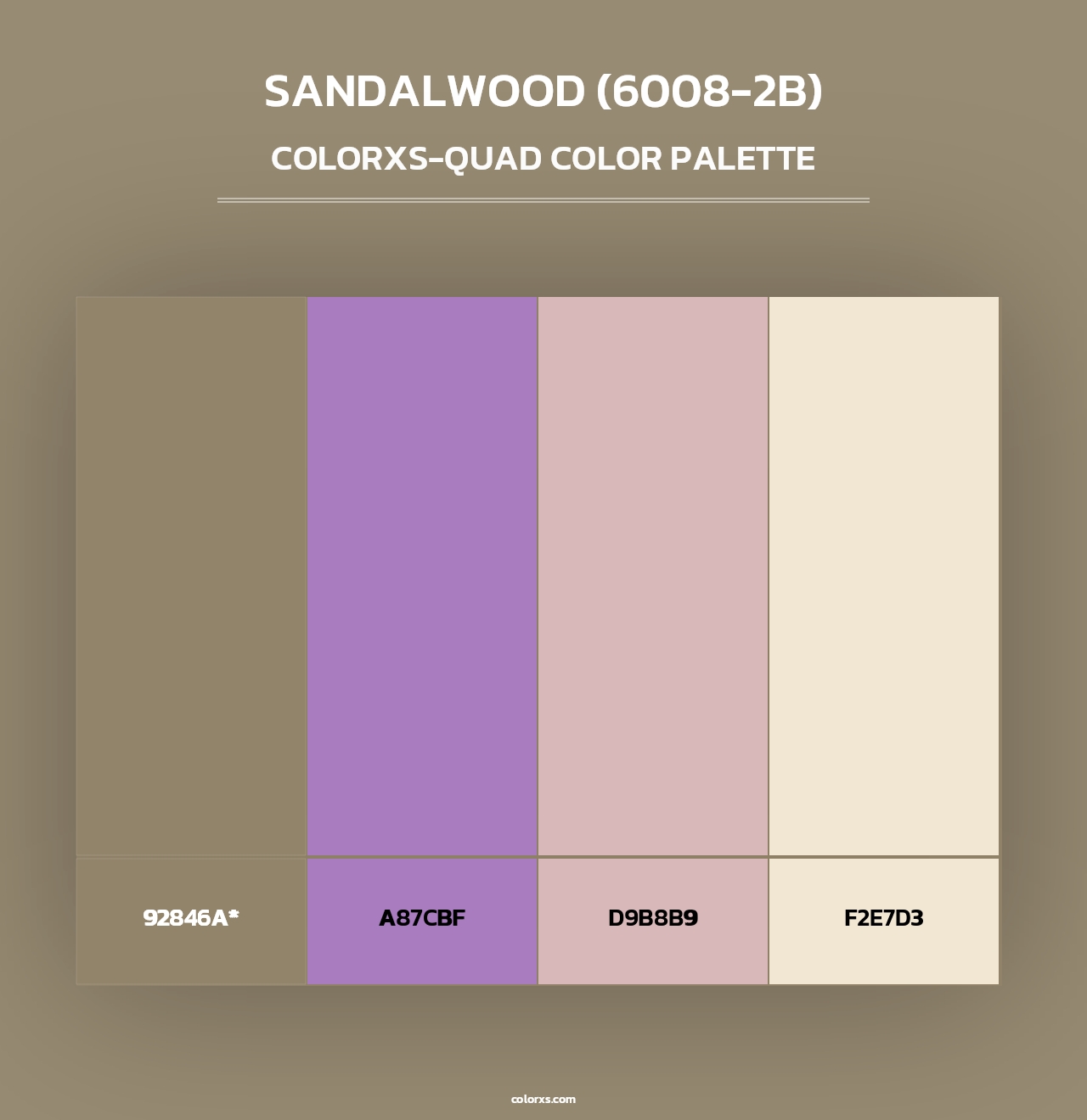 Sandalwood (6008-2B) - Colorxs Quad Palette