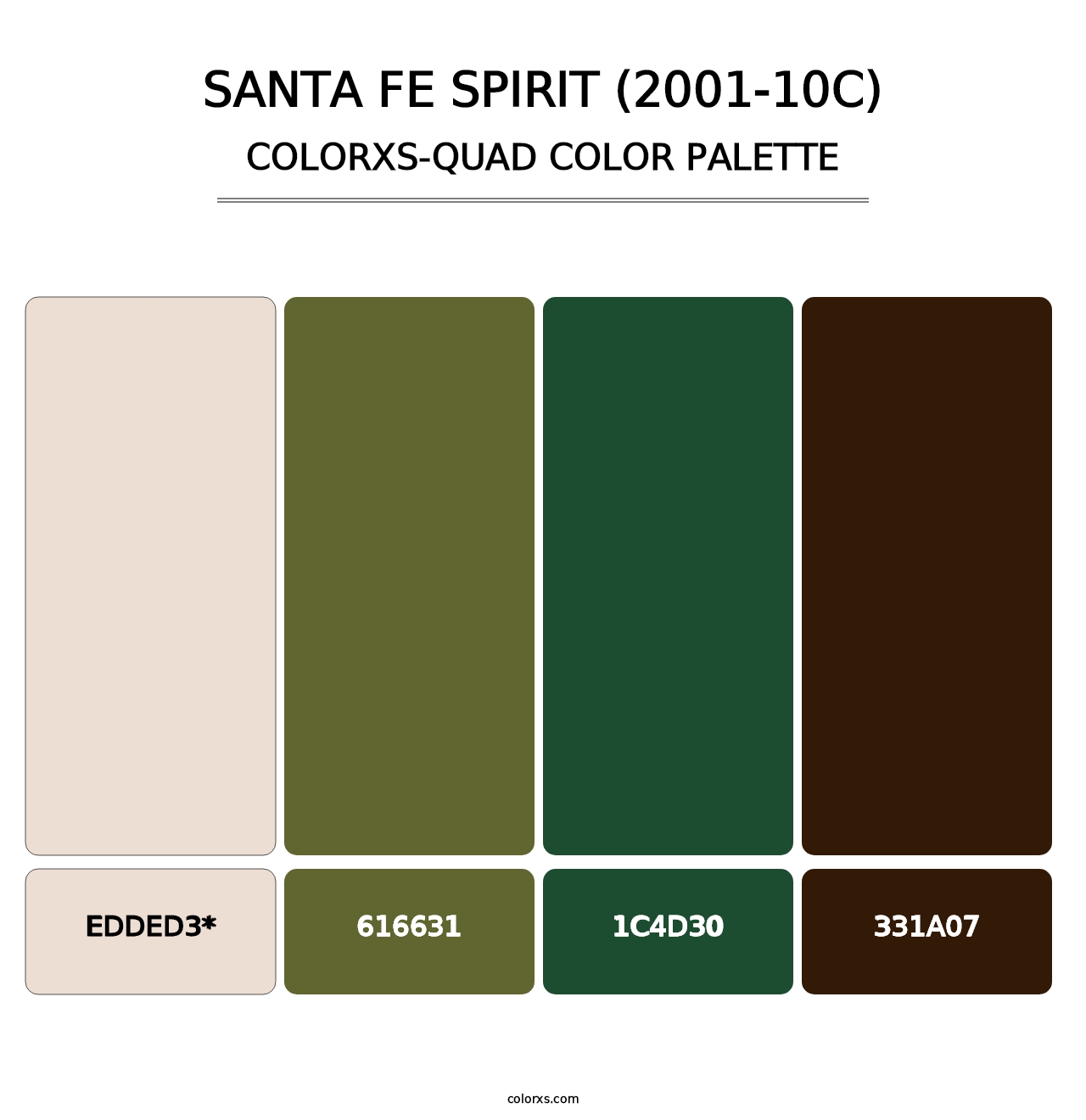 Santa Fe Spirit (2001-10C) - Colorxs Quad Palette