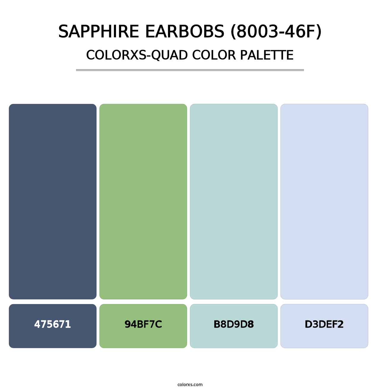 Sapphire Earbobs (8003-46F) - Colorxs Quad Palette