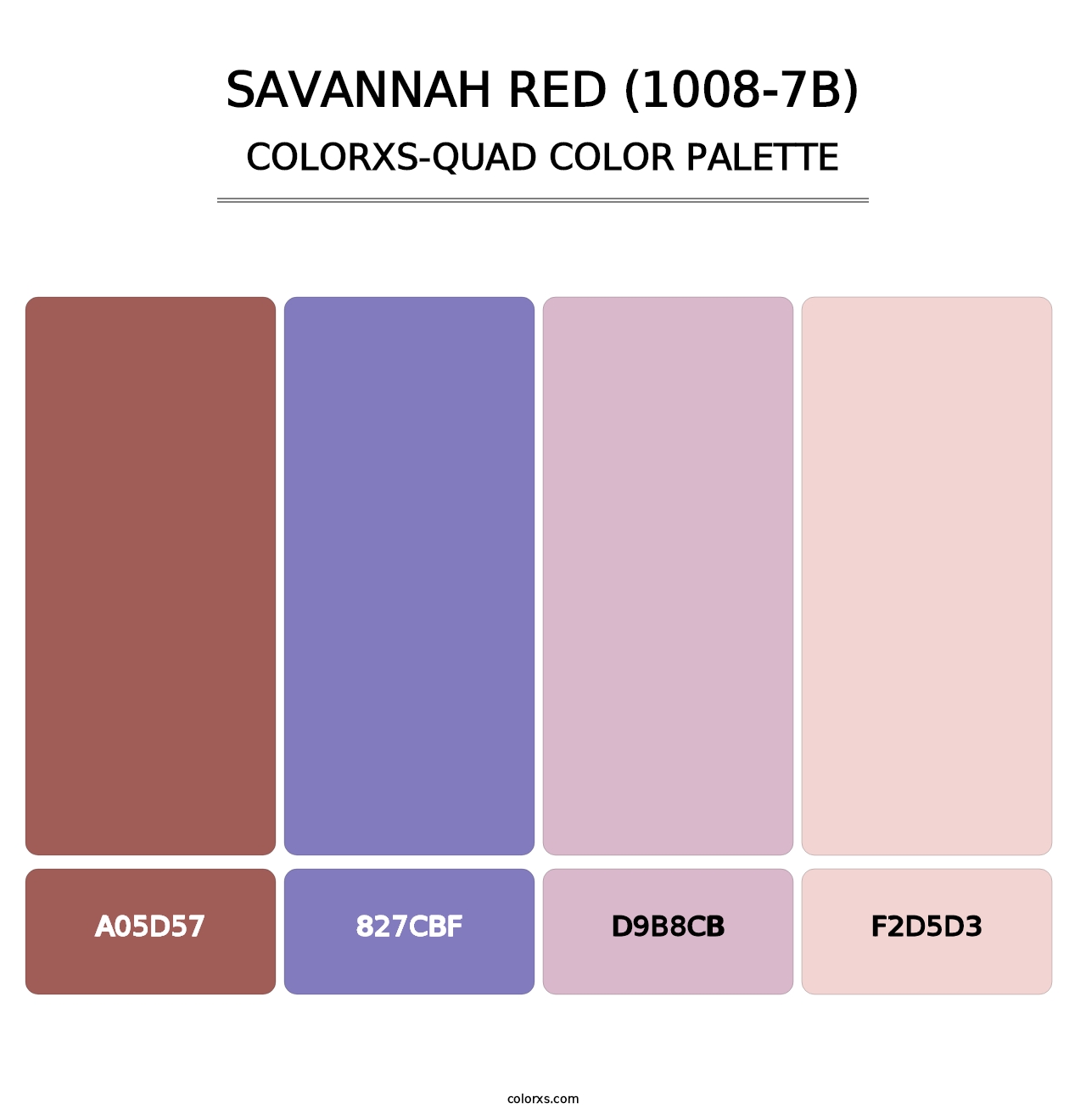 Savannah Red (1008-7B) - Colorxs Quad Palette