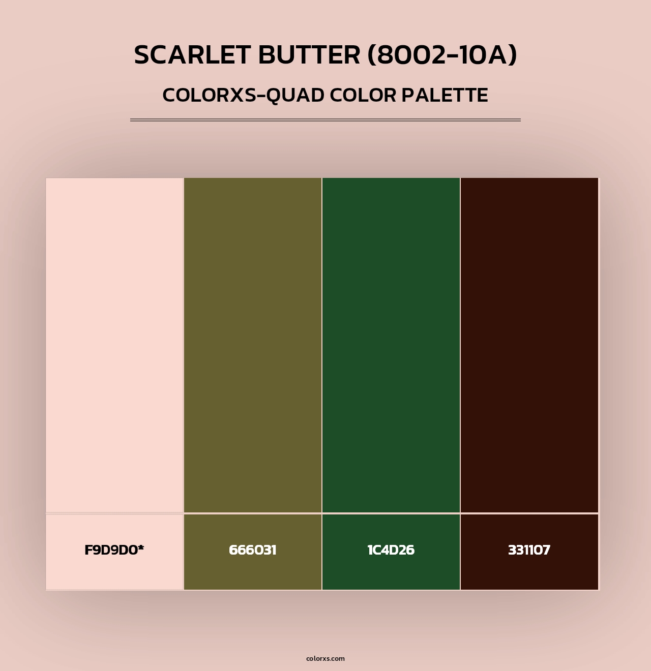 Scarlet Butter (8002-10A) - Colorxs Quad Palette