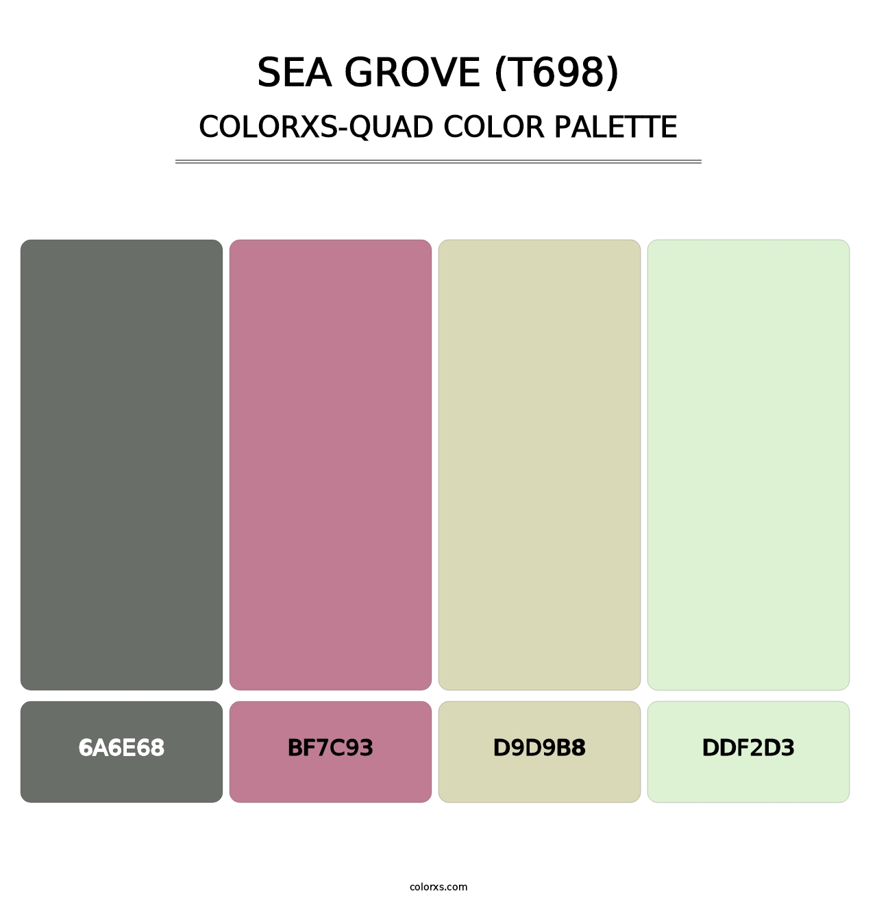 Sea Grove (T698) - Colorxs Quad Palette
