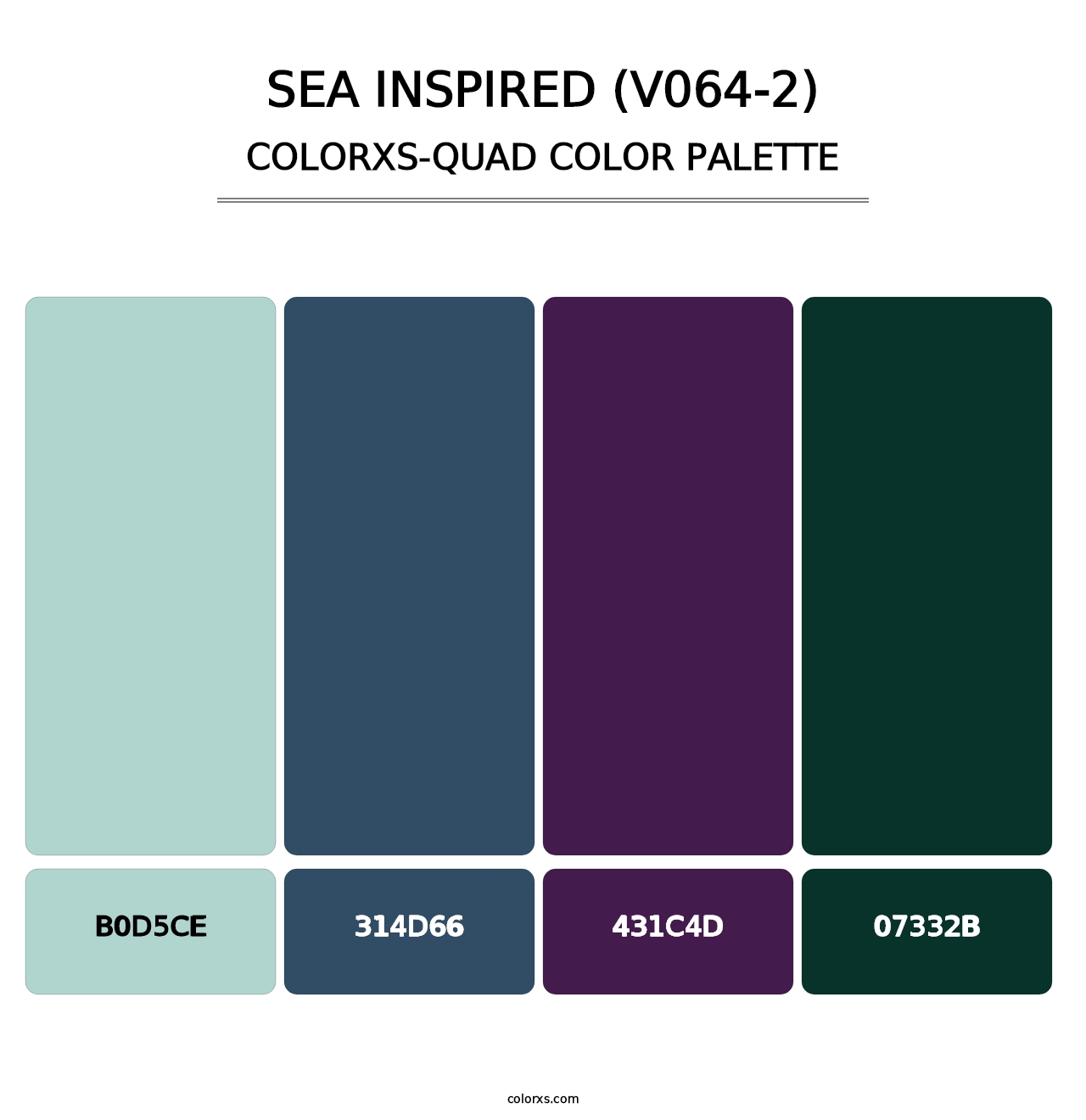 Sea Inspired (V064-2) - Colorxs Quad Palette