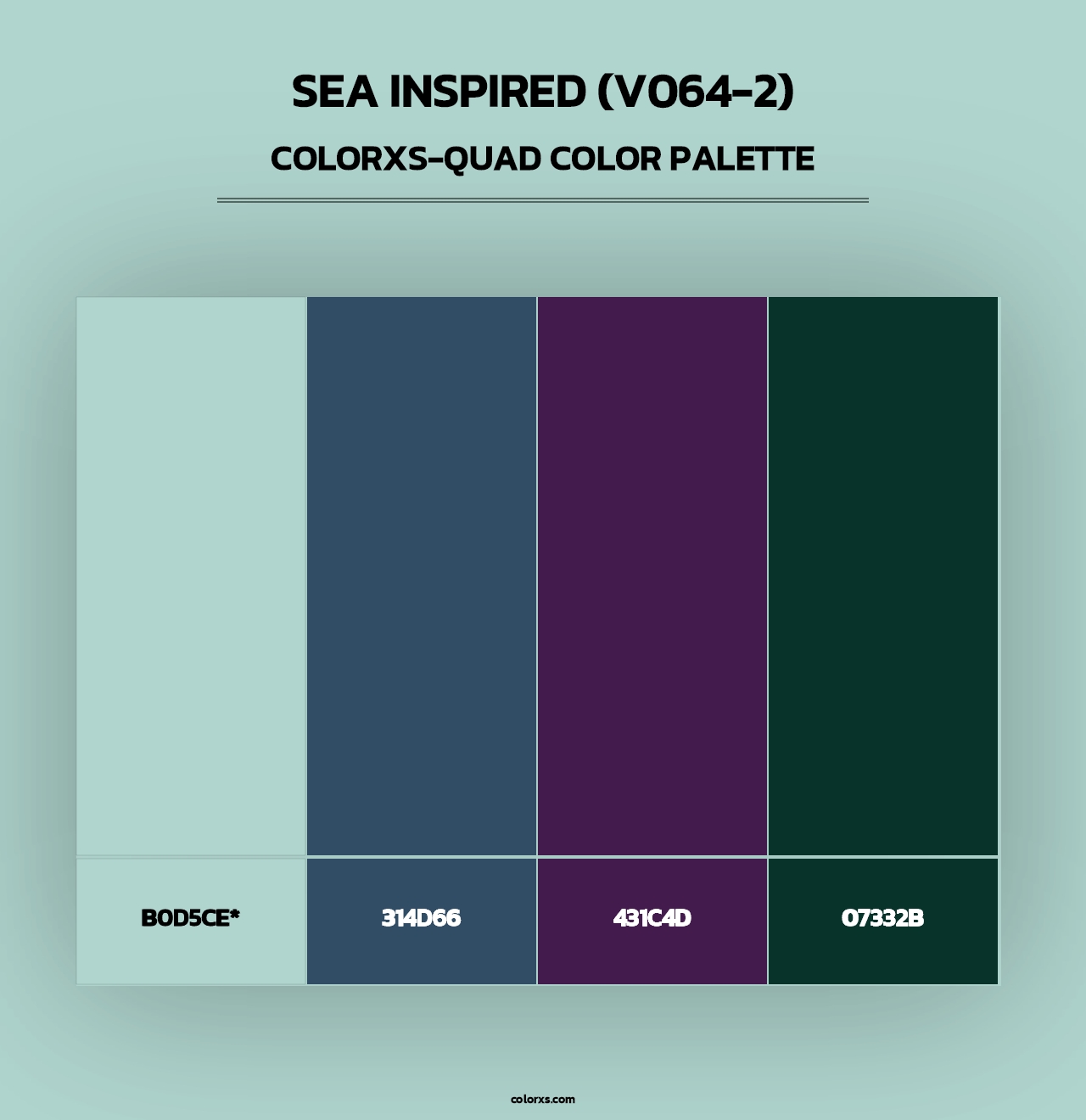 Sea Inspired (V064-2) - Colorxs Quad Palette
