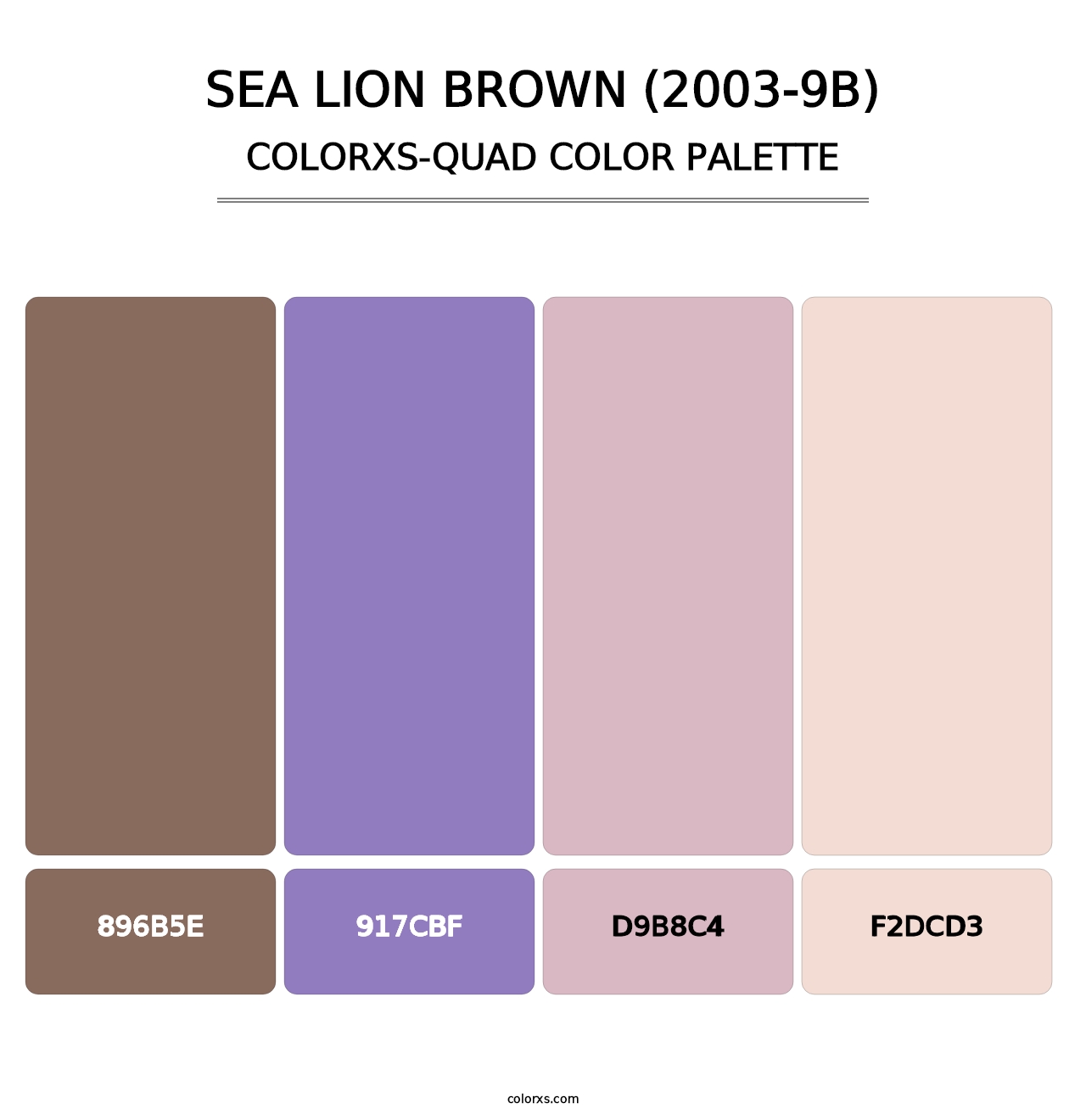 Sea Lion Brown (2003-9B) - Colorxs Quad Palette