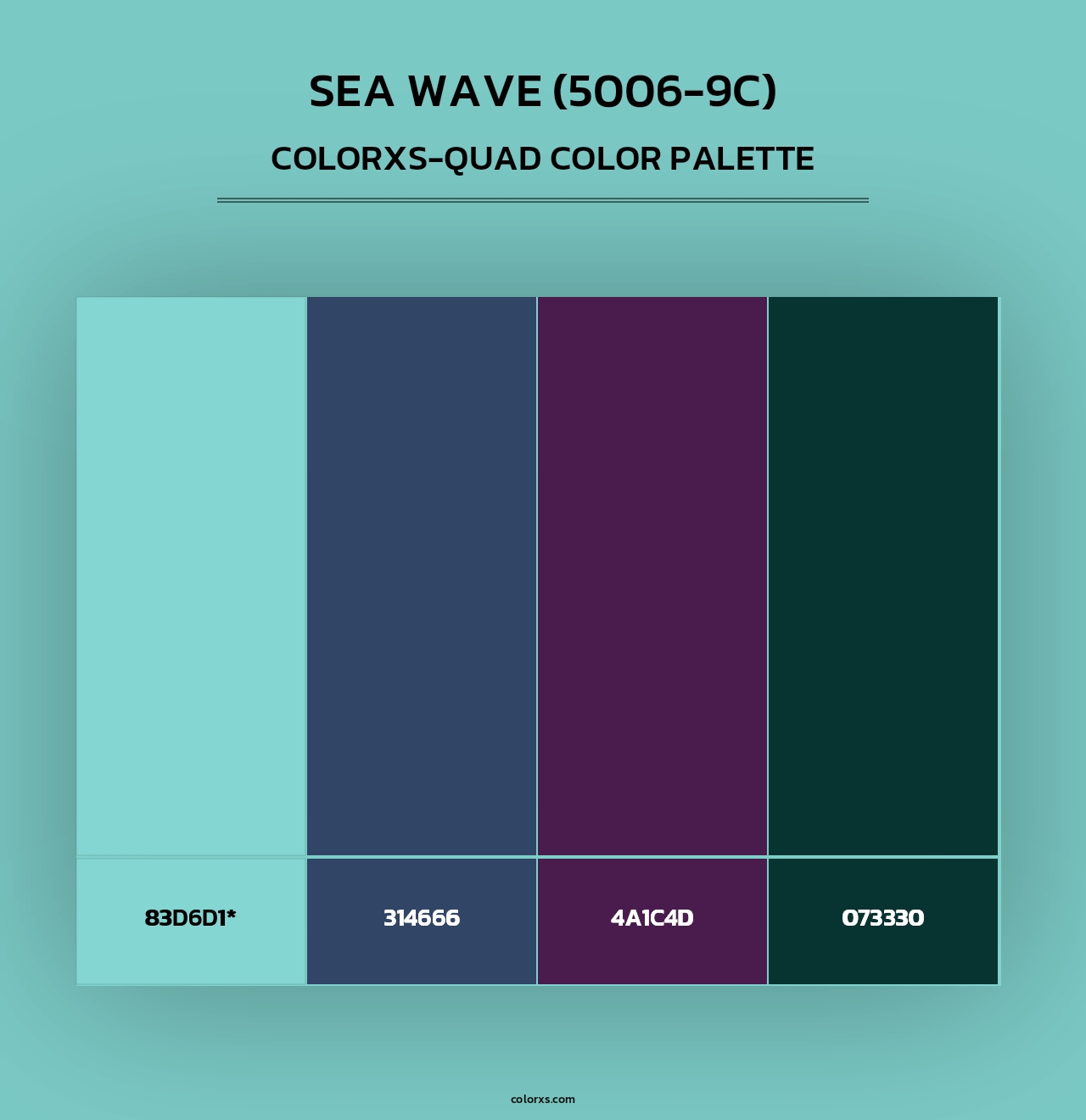 Sea Wave (5006-9C) - Colorxs Quad Palette