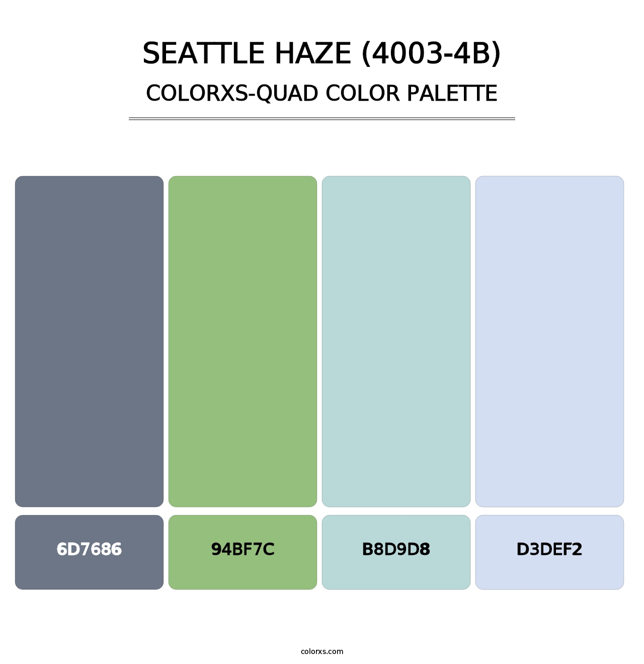 Seattle Haze (4003-4B) - Colorxs Quad Palette