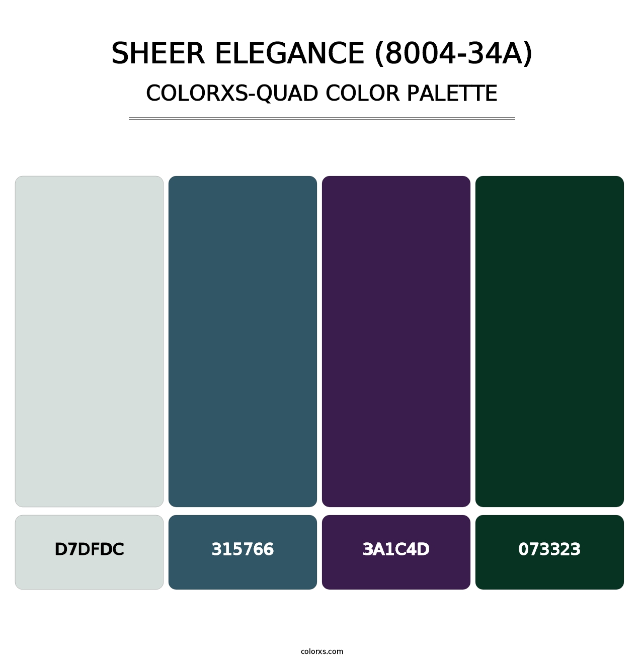 Sheer Elegance (8004-34A) - Colorxs Quad Palette