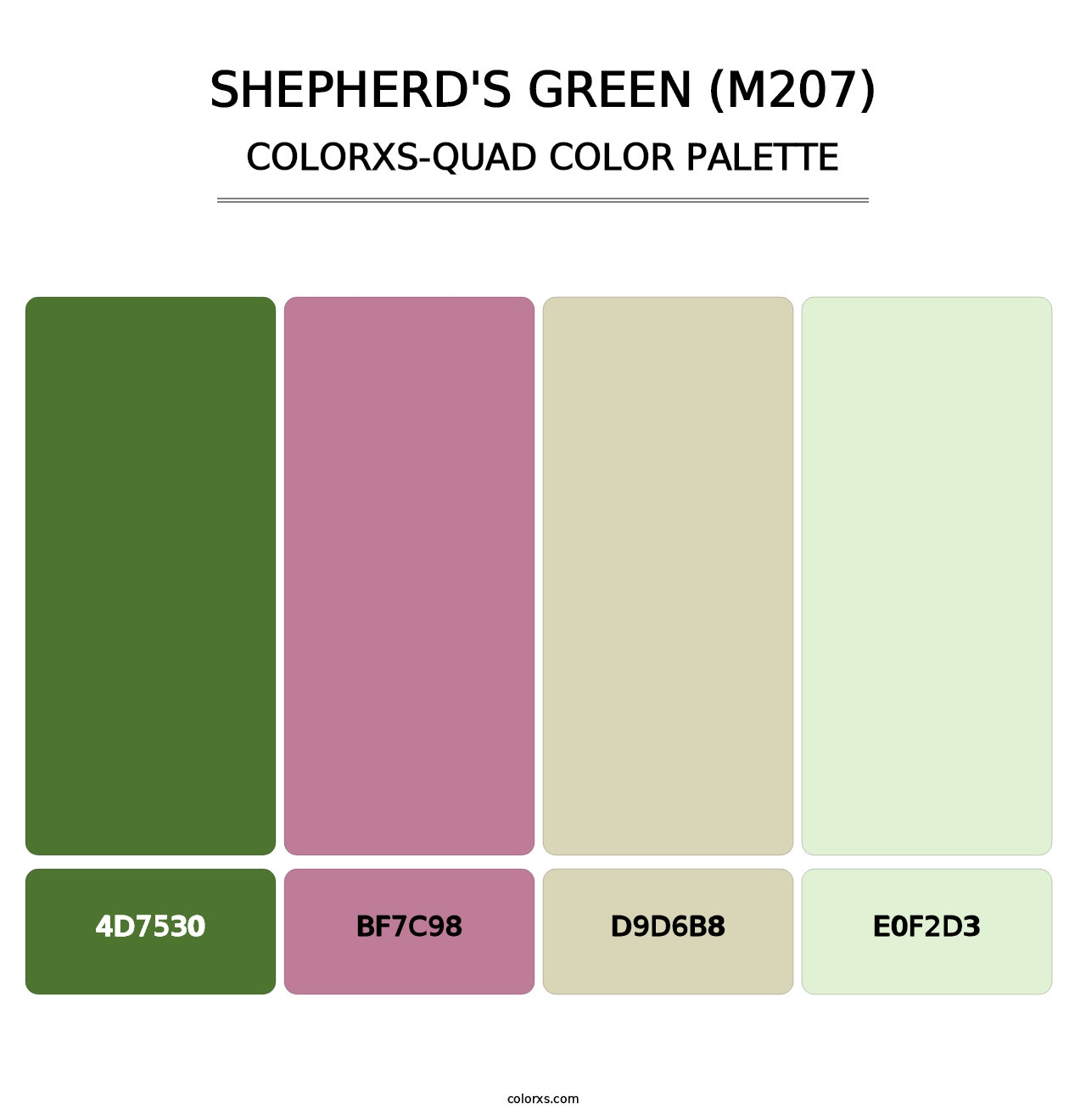Shepherd's Green (M207) - Colorxs Quad Palette