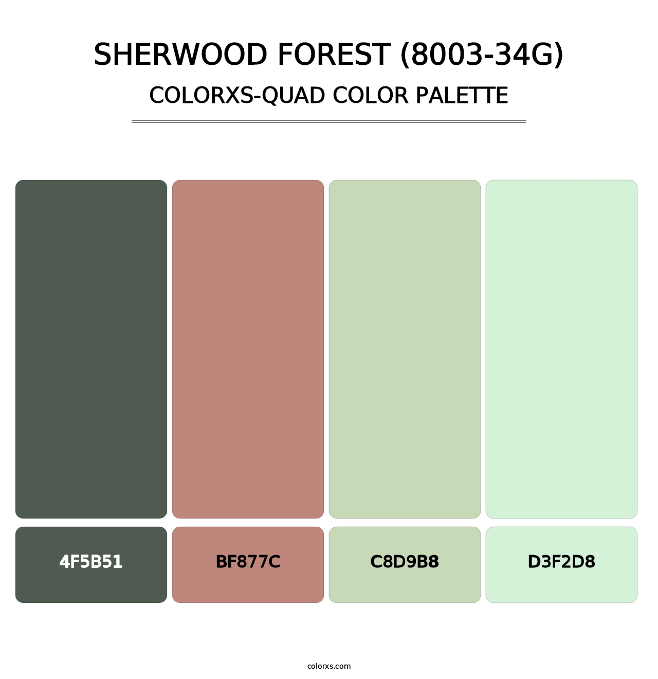 Sherwood Forest (8003-34G) - Colorxs Quad Palette