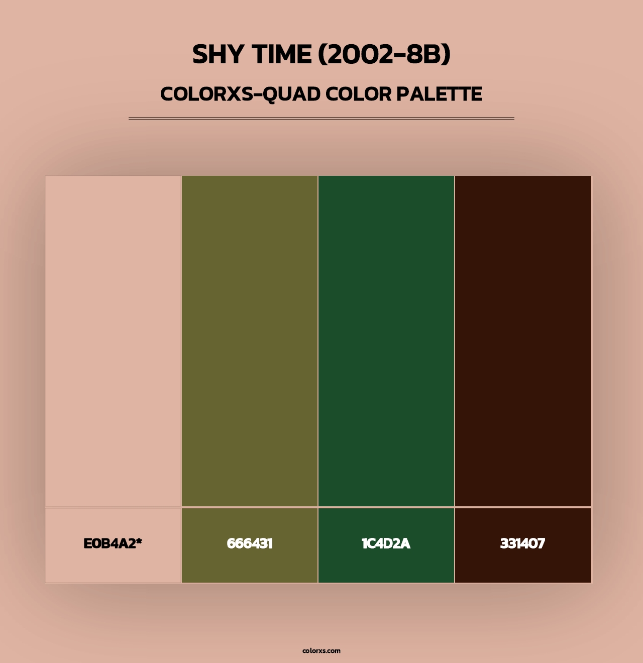 Shy Time (2002-8B) - Colorxs Quad Palette