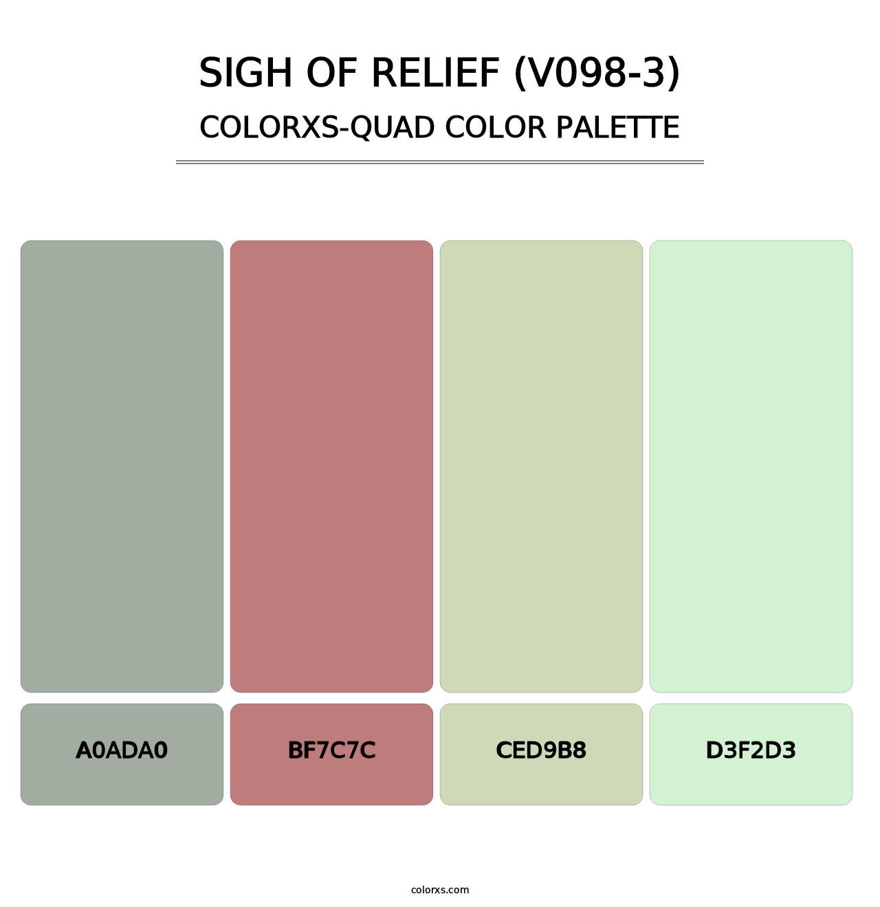 Sigh of Relief (V098-3) - Colorxs Quad Palette