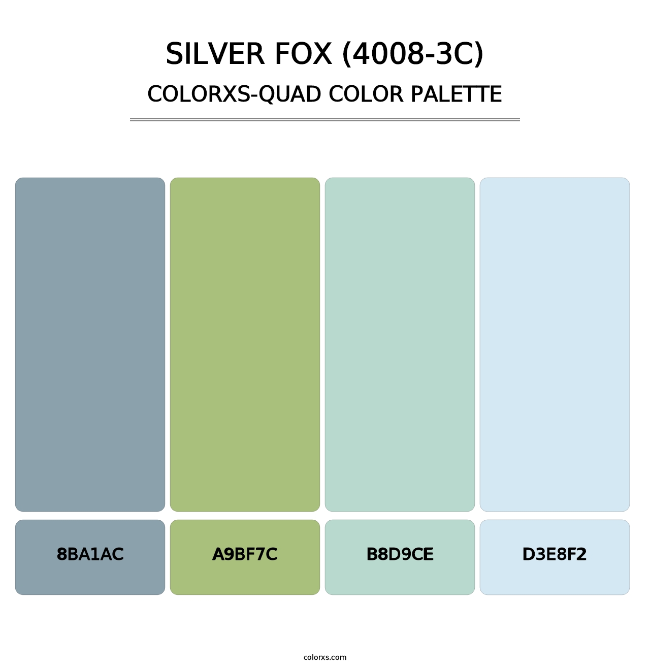 Silver Fox (4008-3C) - Colorxs Quad Palette