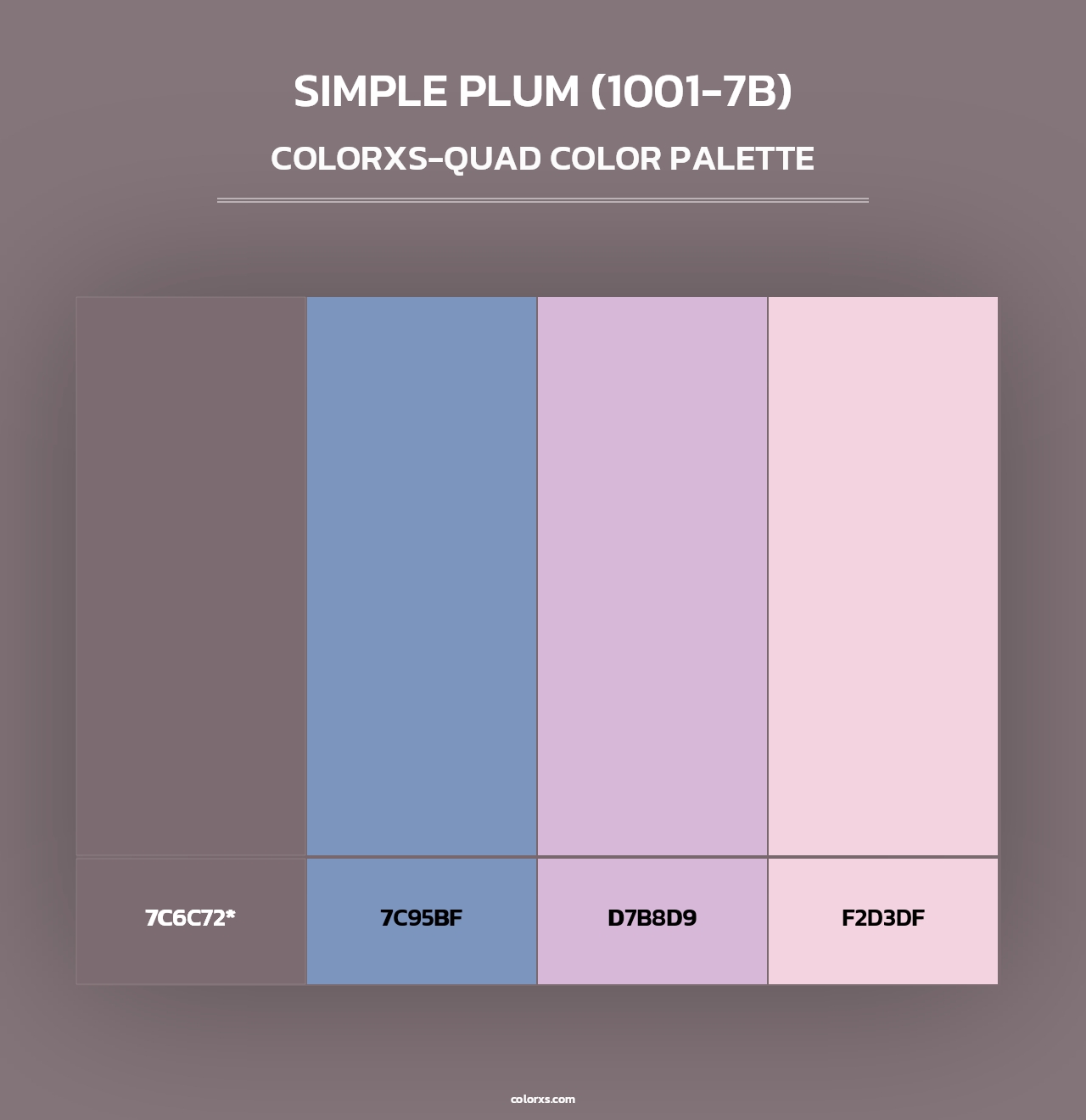 Simple Plum (1001-7B) - Colorxs Quad Palette