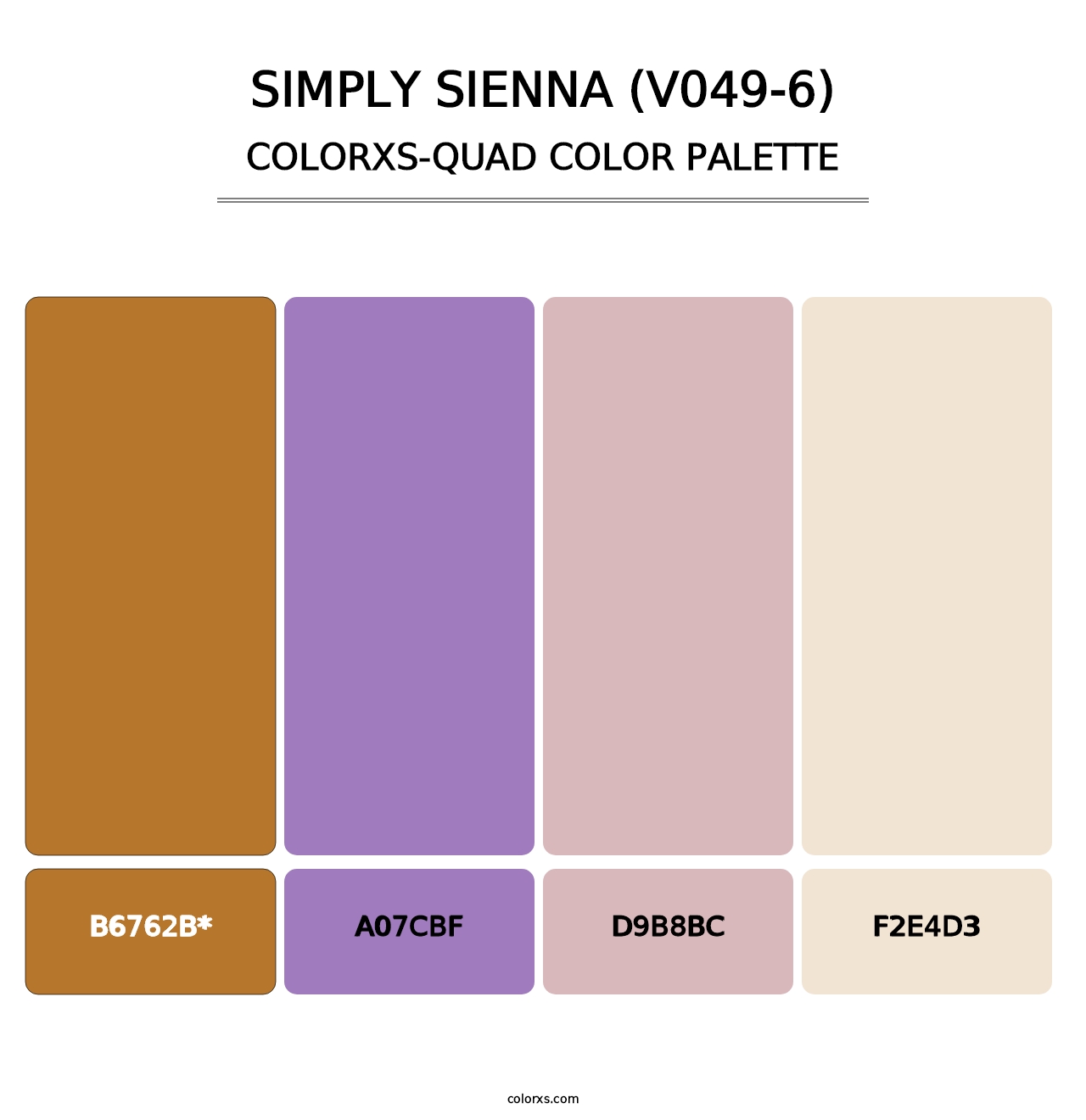 Simply Sienna (V049-6) - Colorxs Quad Palette