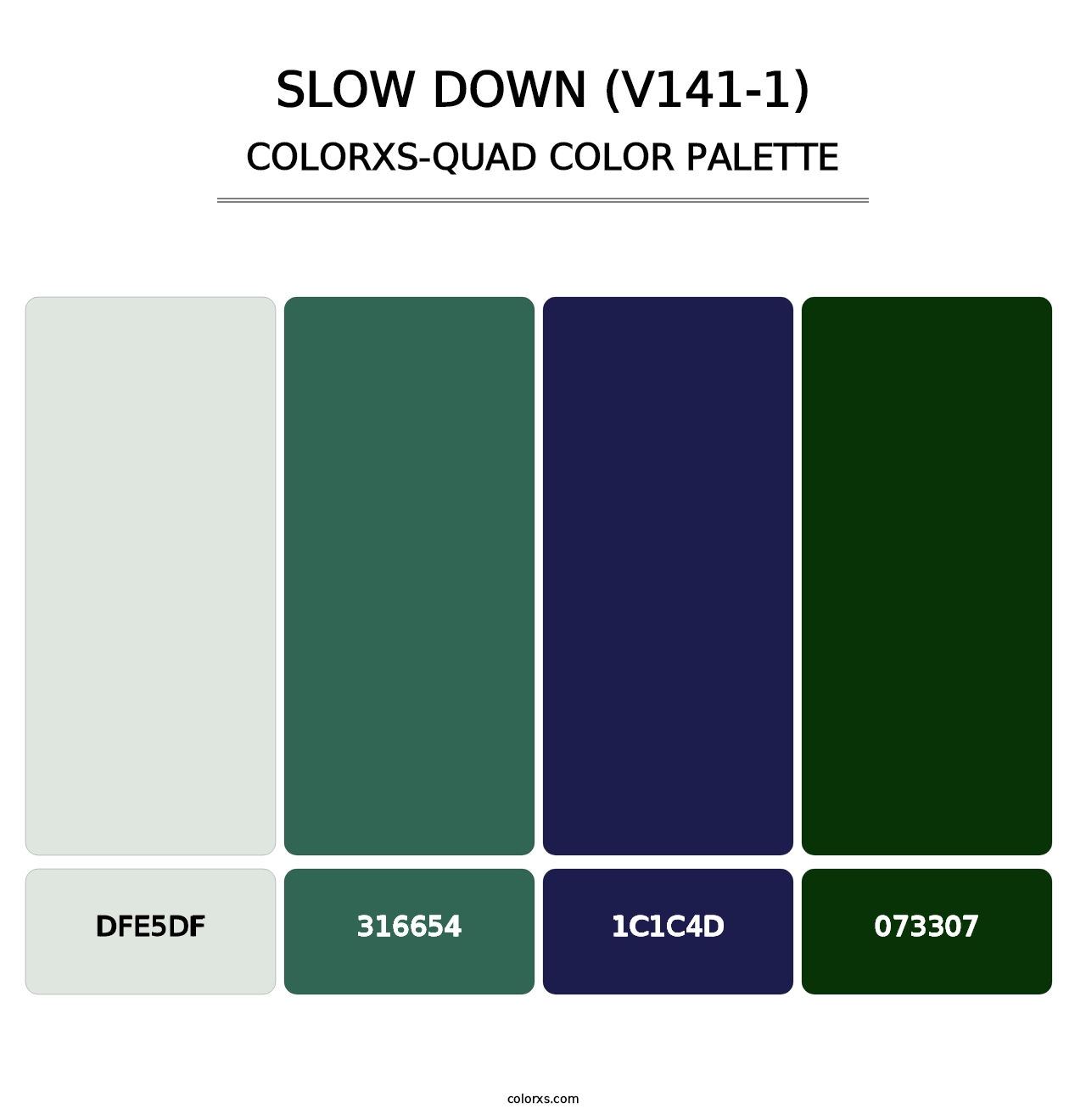 Slow Down (V141-1) - Colorxs Quad Palette