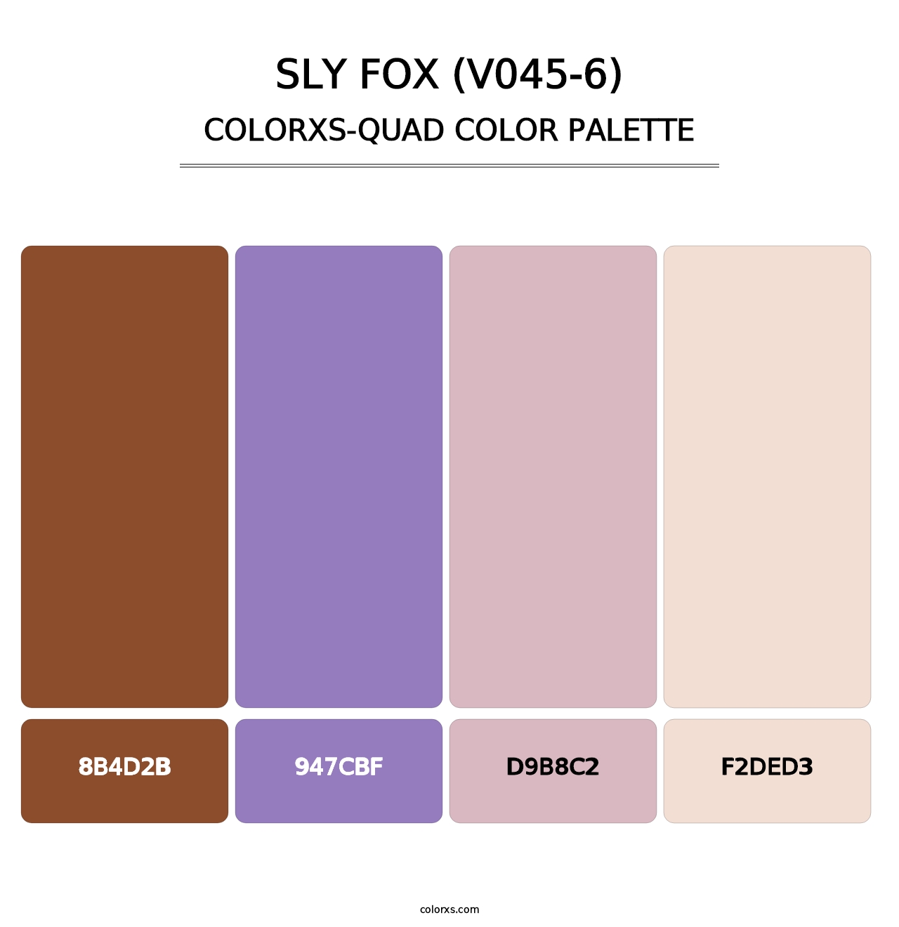 Sly Fox (V045-6) - Colorxs Quad Palette