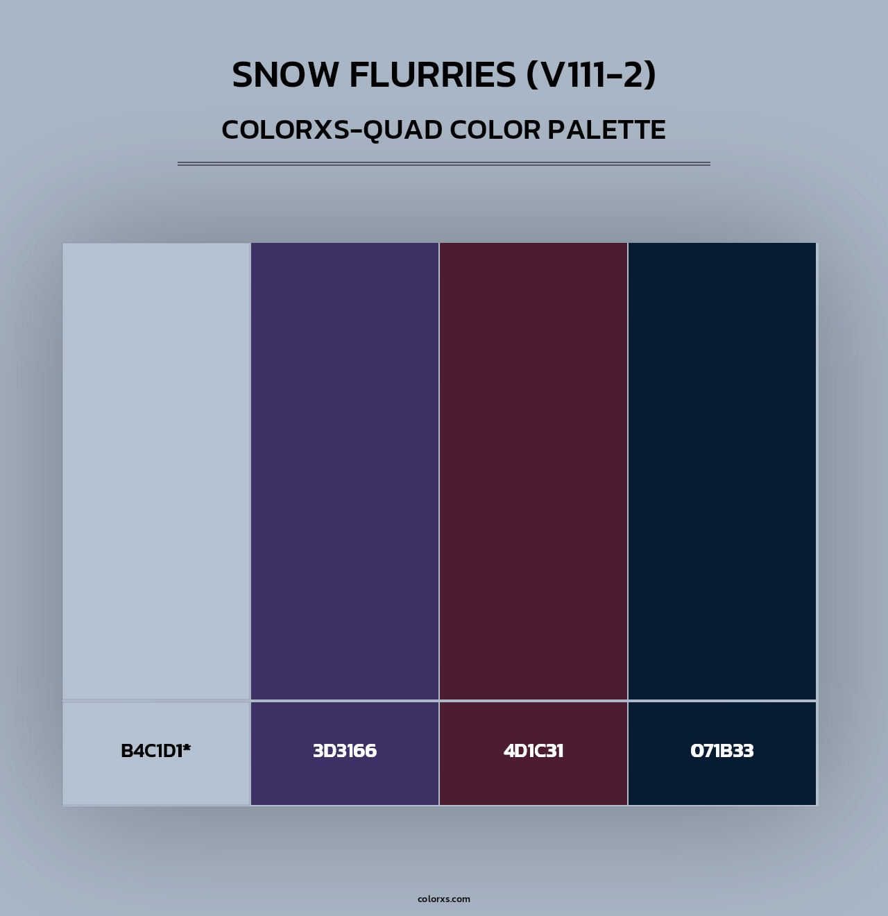 Snow Flurries (V111-2) - Colorxs Quad Palette