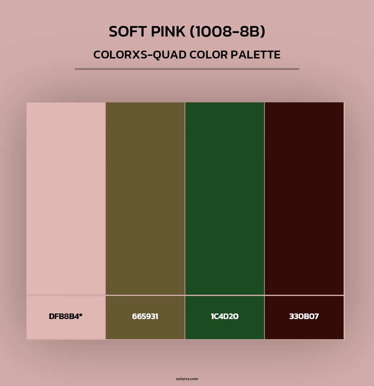 Soft Pink (1008-8B) - Colorxs Quad Palette