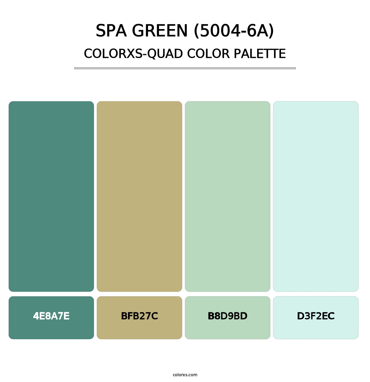 Spa Green (5004-6A) - Colorxs Quad Palette